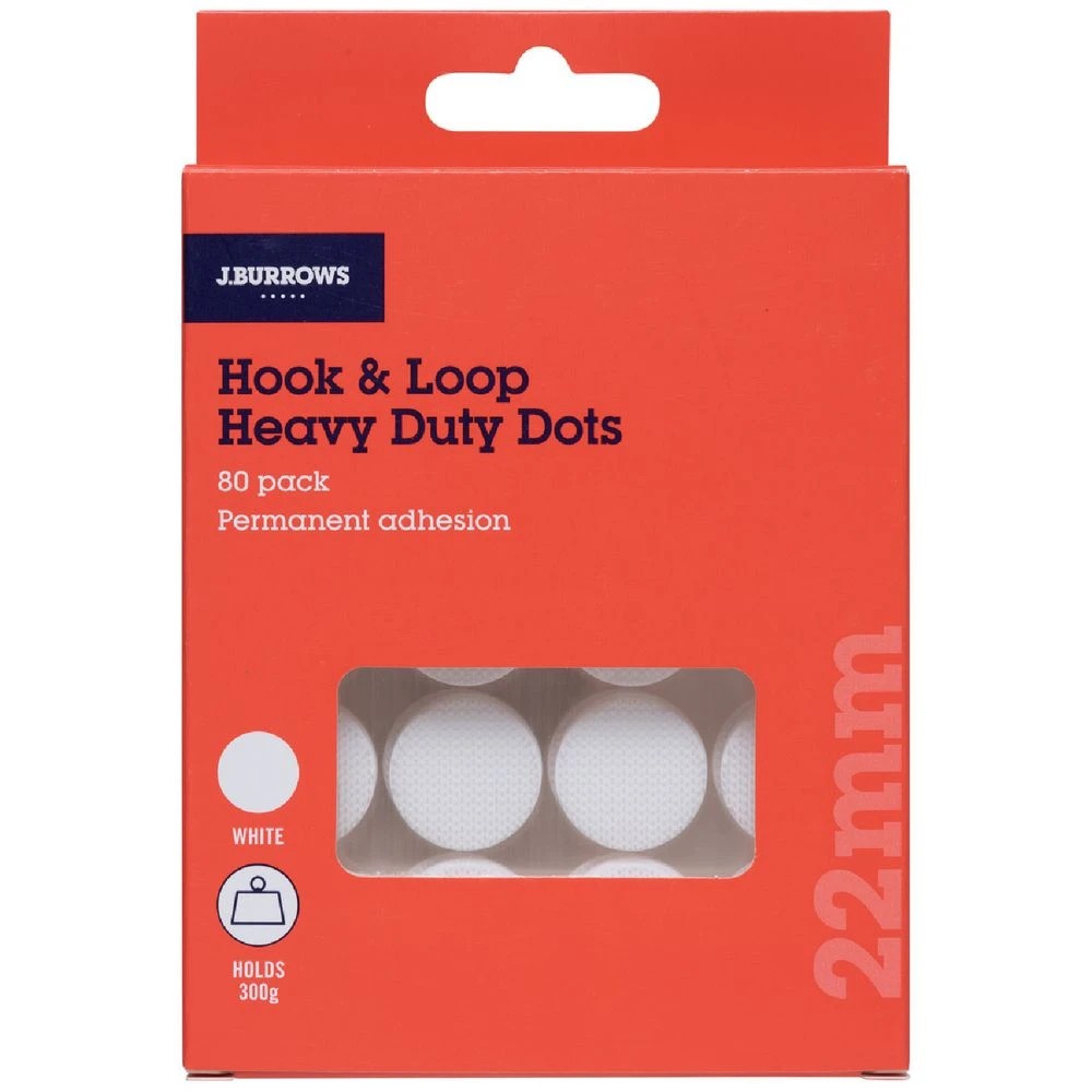 1 J.Burrows Hook & Loop Adhesive Dots 22mm 80PK, 1 of 3