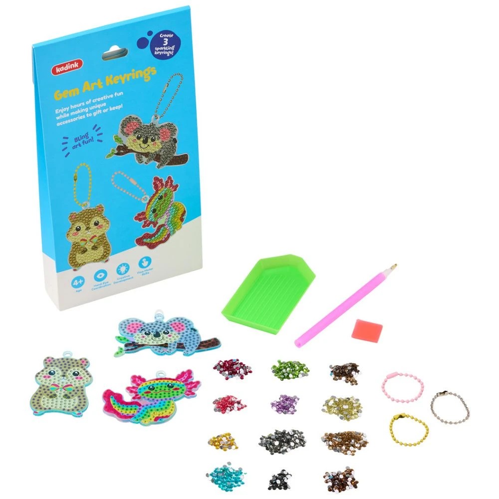 3 Kadink Gem Painting Key Rings Cute Animals 3 Pack, 3 of 7