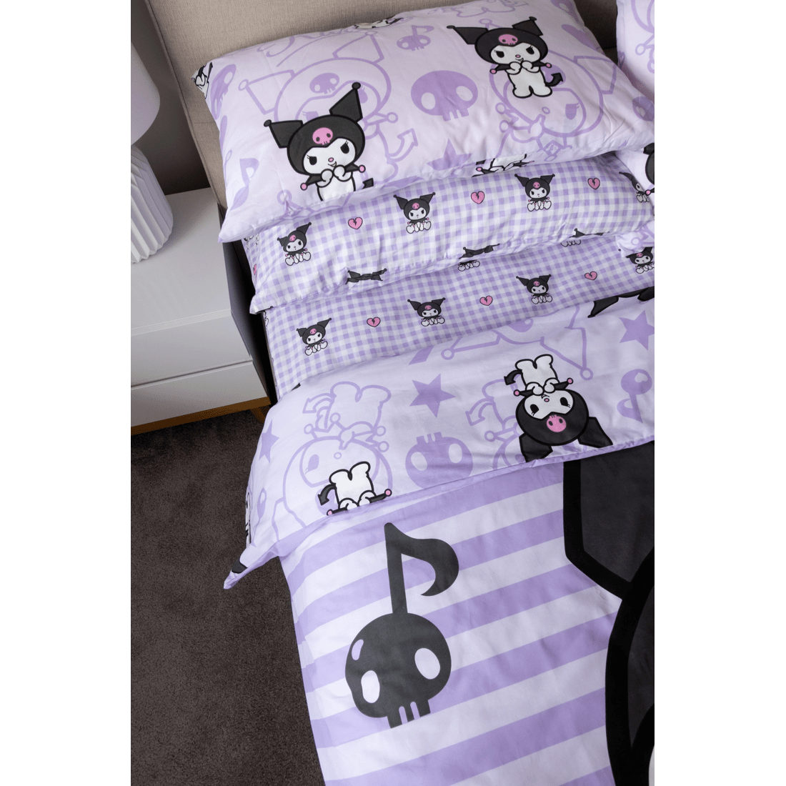 1 Hello Kitty Kuromi Kids Fitted Sheet Set
 - Double Bed
 - Purple, 1 of 7