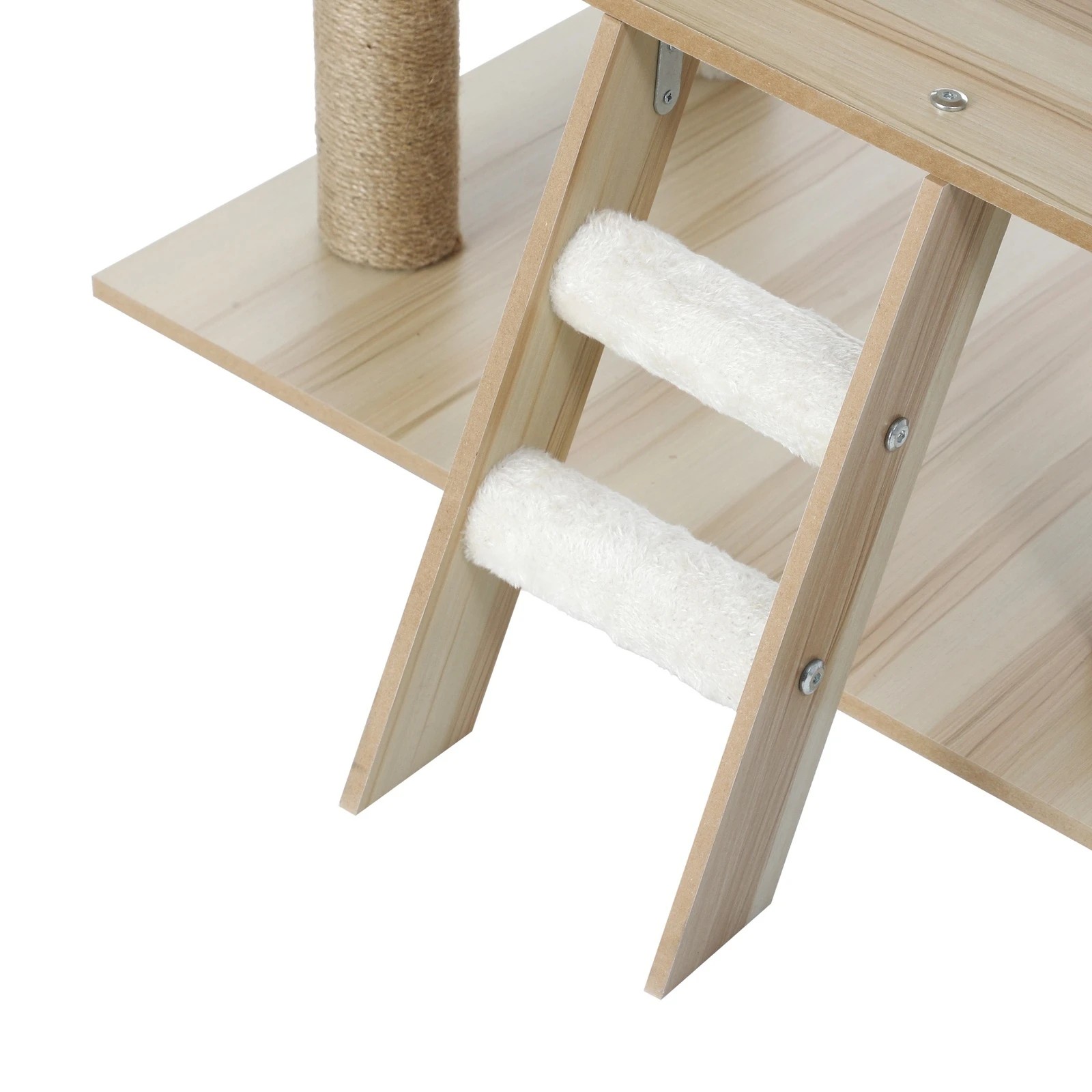 6 Alopet Cat Tree Tower Scratching Post House Bed Wood Scratcher Condo 161cm
 - Natural, 6 of 7