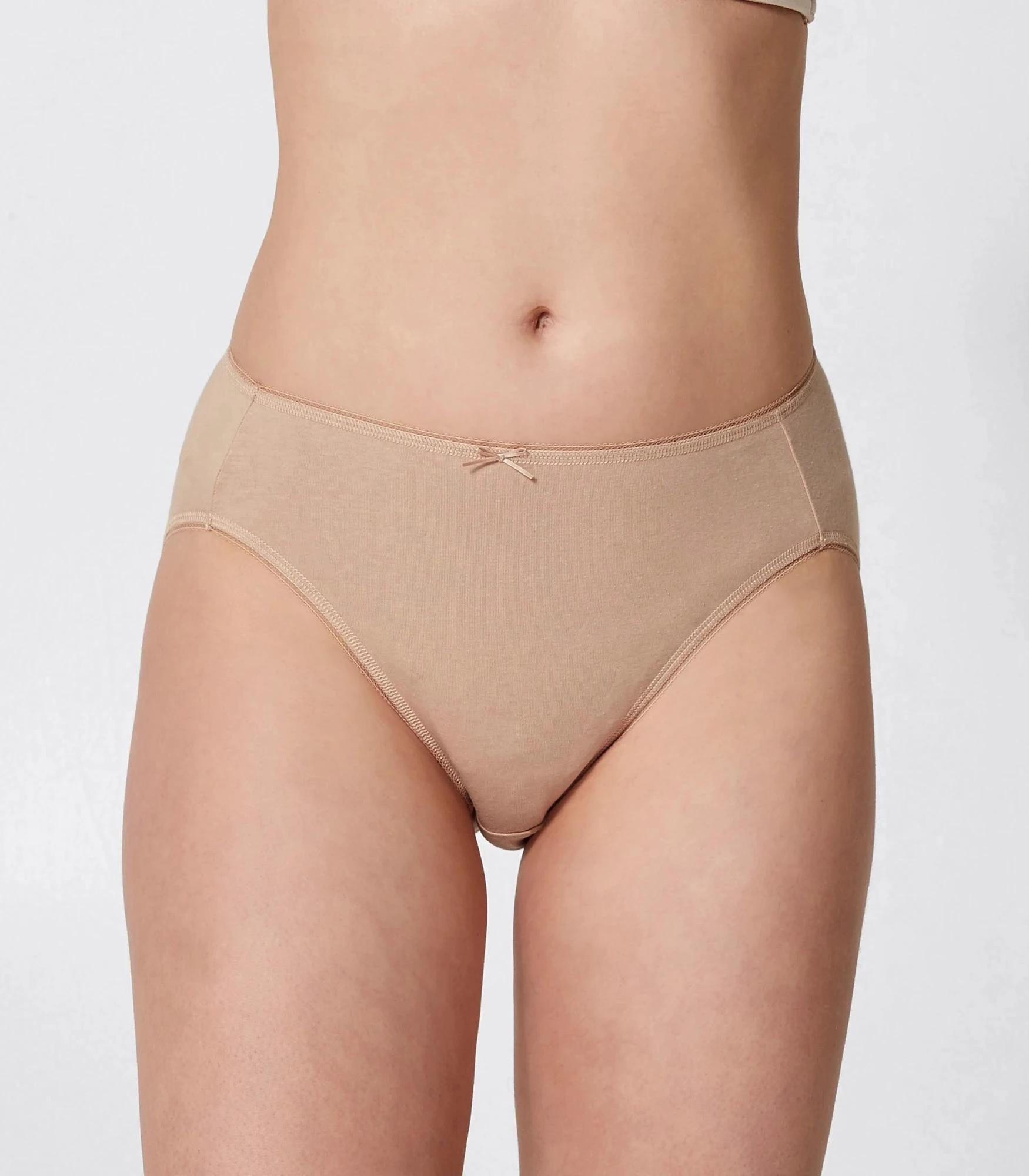 4 Target Women's Cotton/Elastane High Cut Briefs 5 Pack LATTE BROWN, 4 of 5