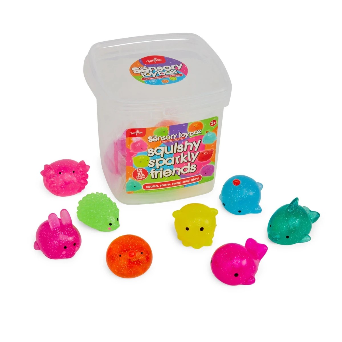 2 12 Pack ToyMania The Sensory Toy Box Squishy Sparkly Friends Set, 2 of 5