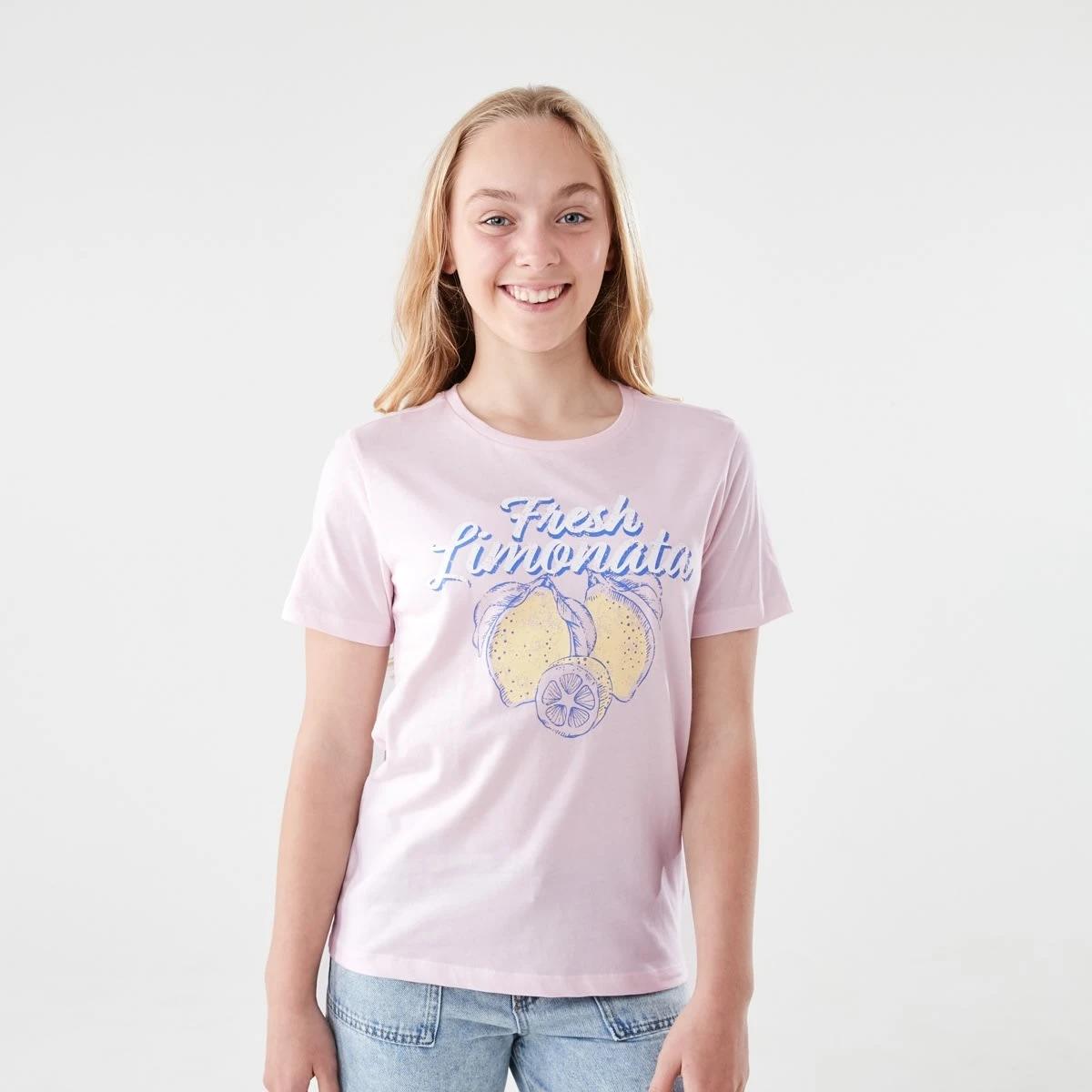 1 Short Sleeve Print T-shirt FRESH LIMONATA  PINK, 1 of 6