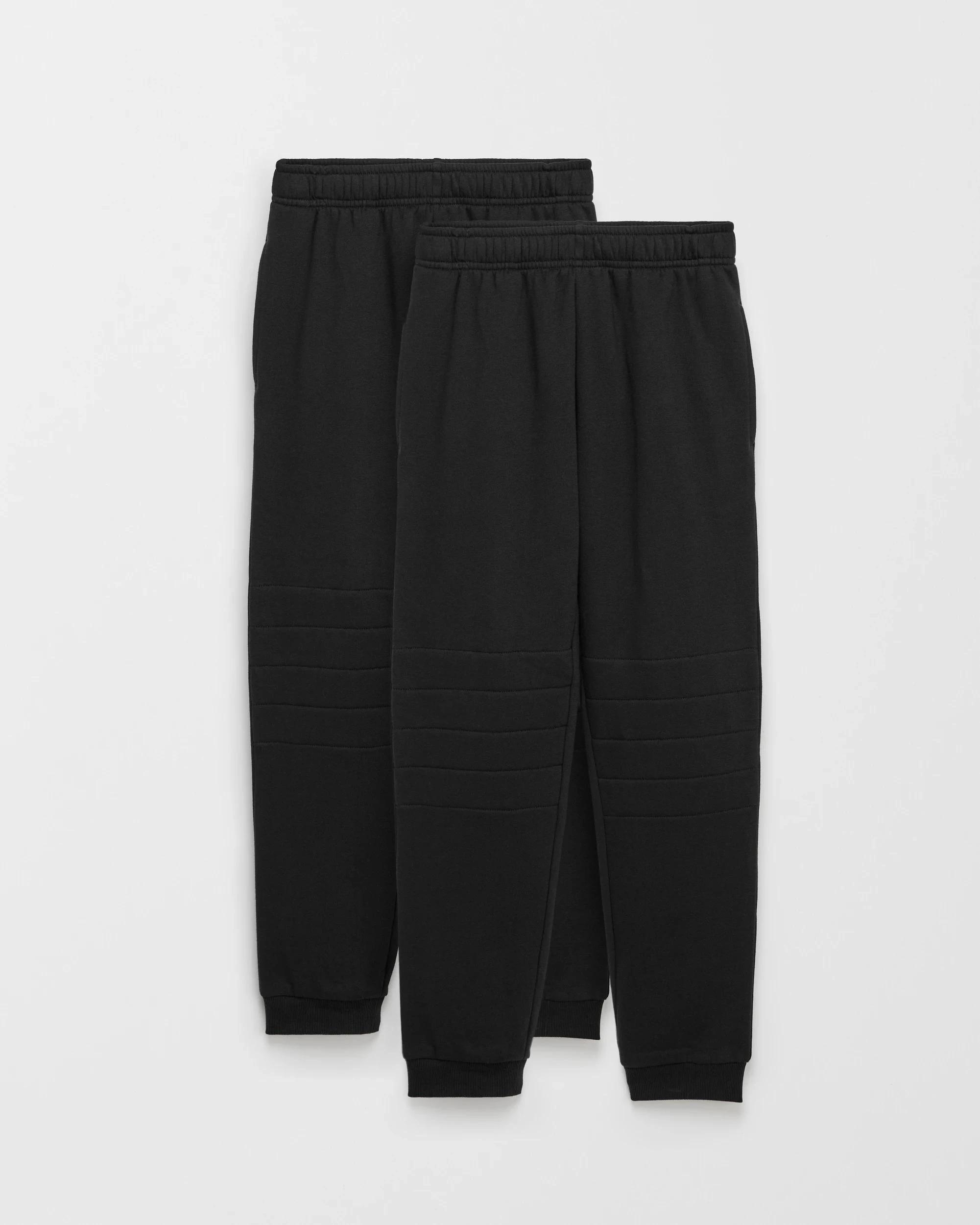 1 Target Kids Australian Cotton 2 Pack School Double Knee Trackpant BLACK, 1 of 2