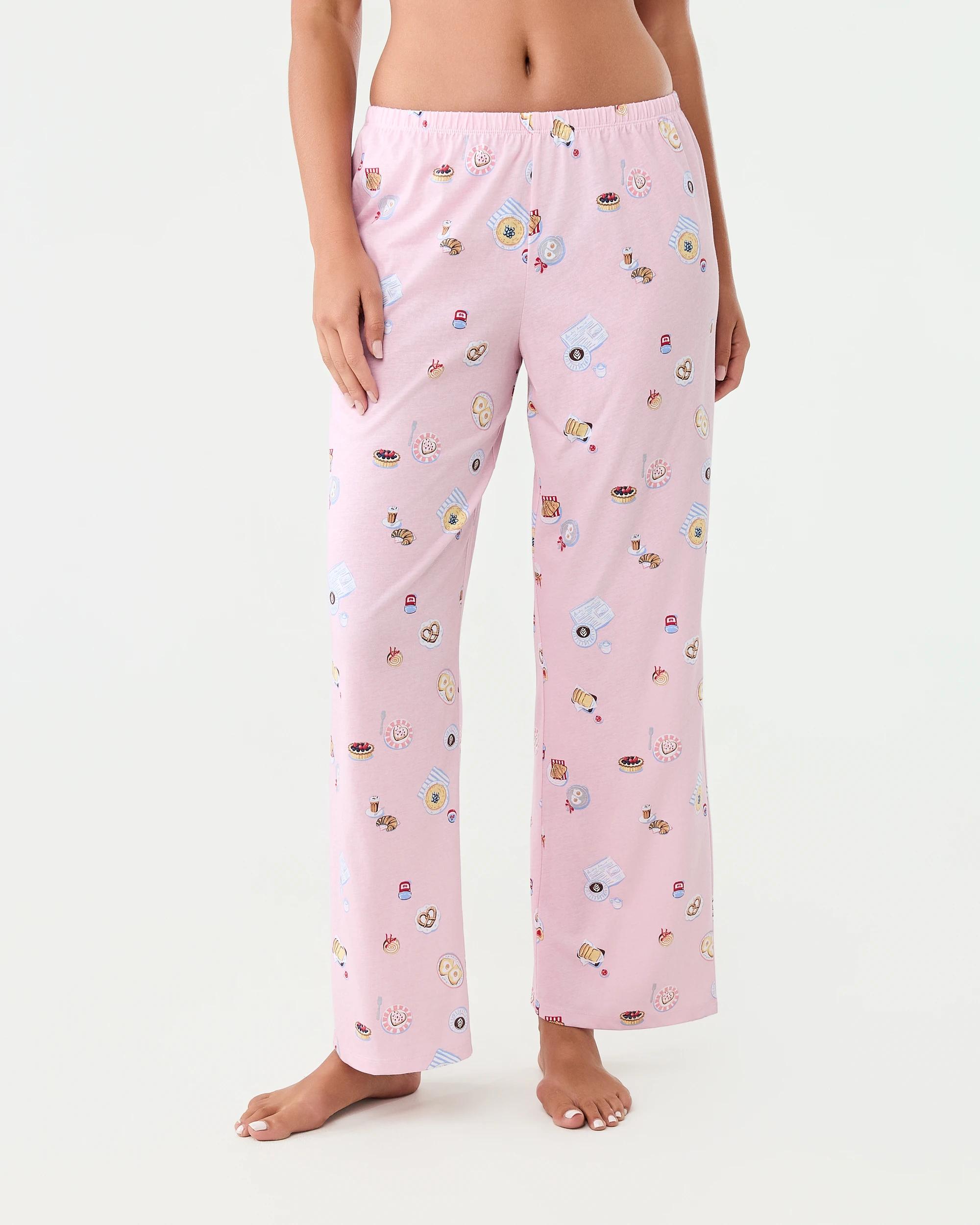 1 Cotton Print Knit Pants Breakfast, 1 of 4