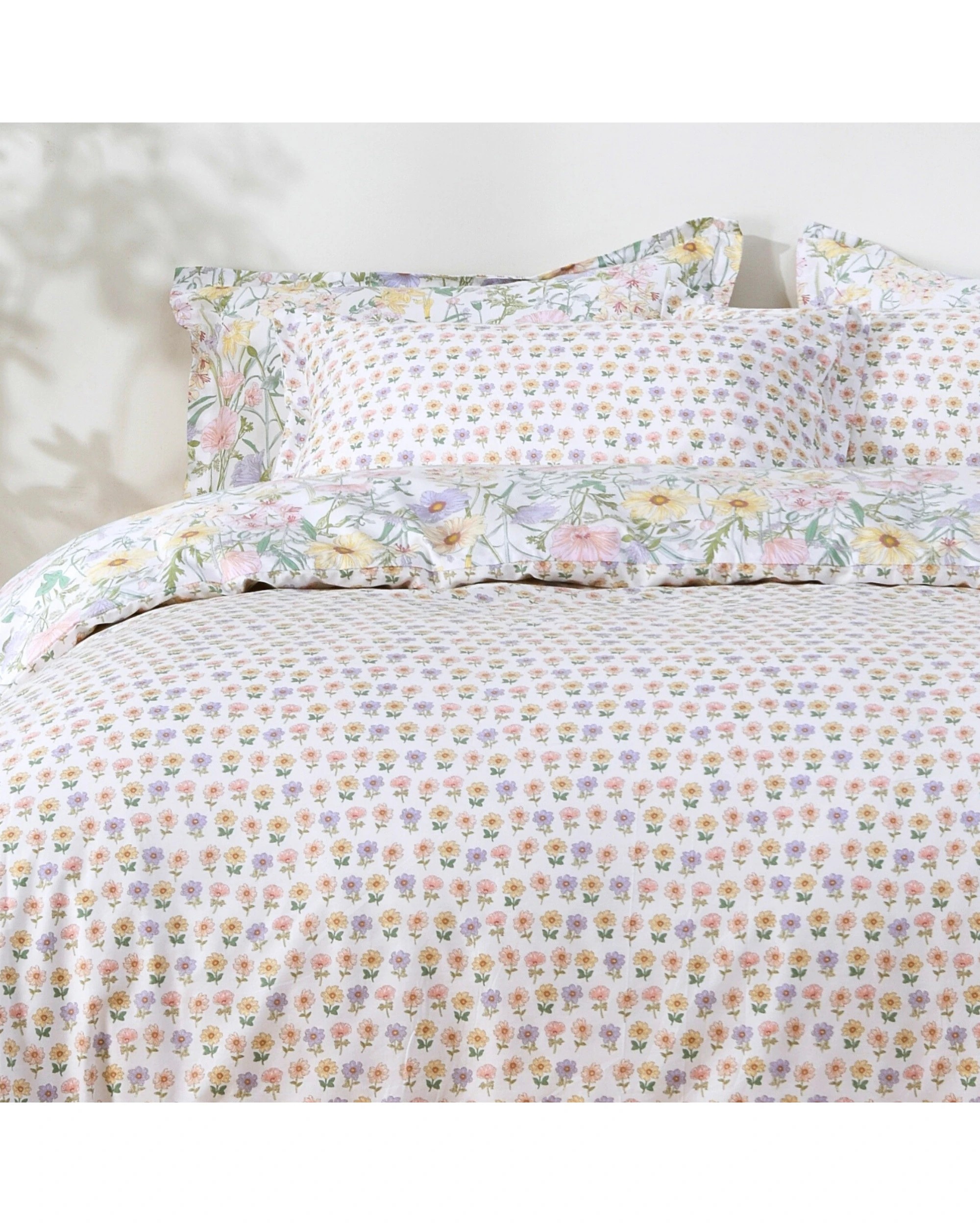 4 Dreamaker 100% Amara Cotton Reversible Quilt Cover Set - Queen Bed - Floral and Botanical, 4 of 7