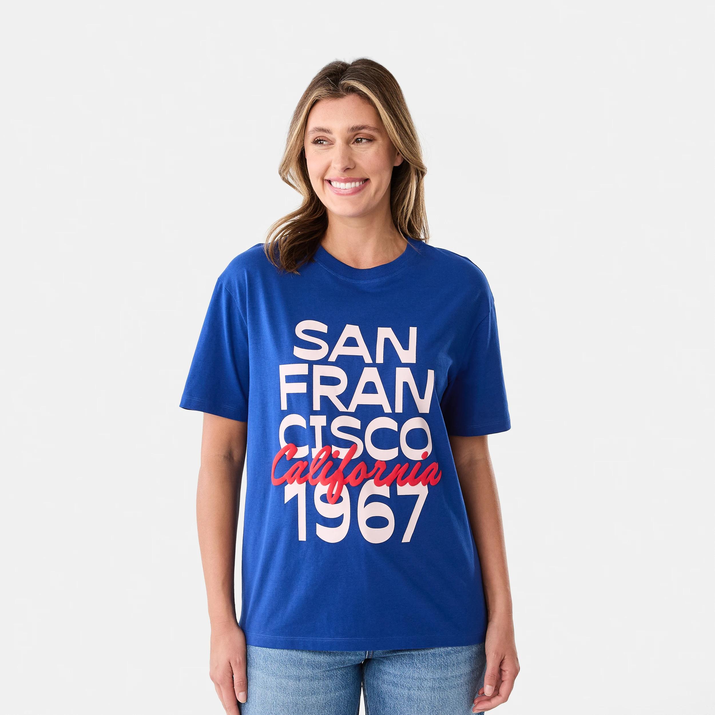 1 Short Sleeve Oversized Boyfriend T-shirt Sanfran B, 1 of 5