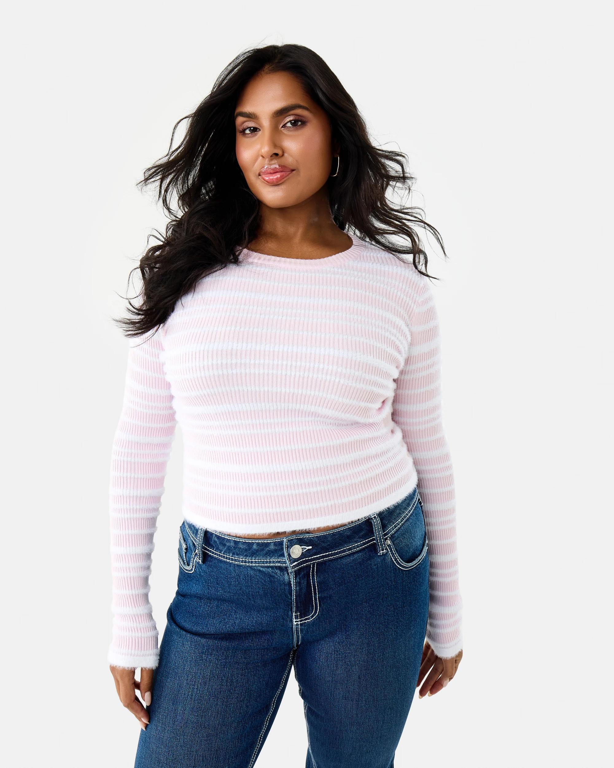 3 Long Sleeve Eyelash Top Bllet Pink, 3 of 10