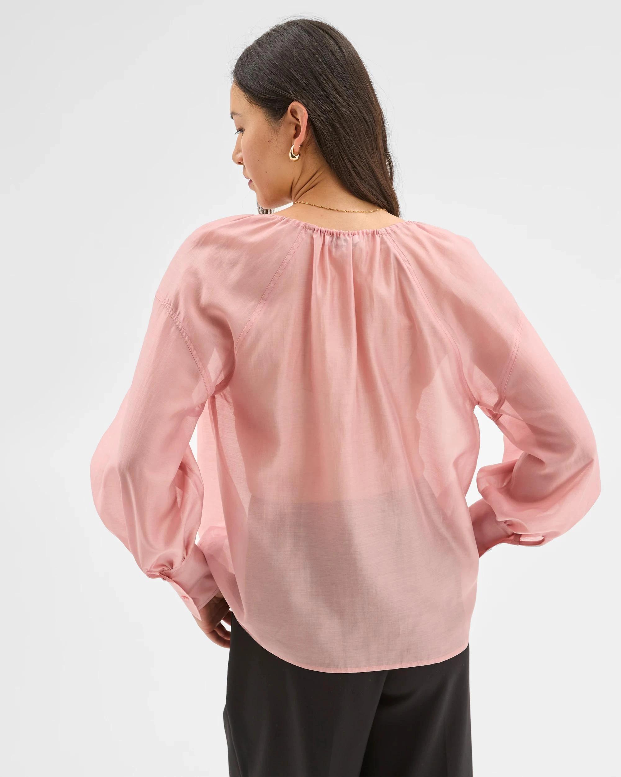 8 Preview Long Sleeve Blouson Blouse BLUSH PINK, 8 of 8
