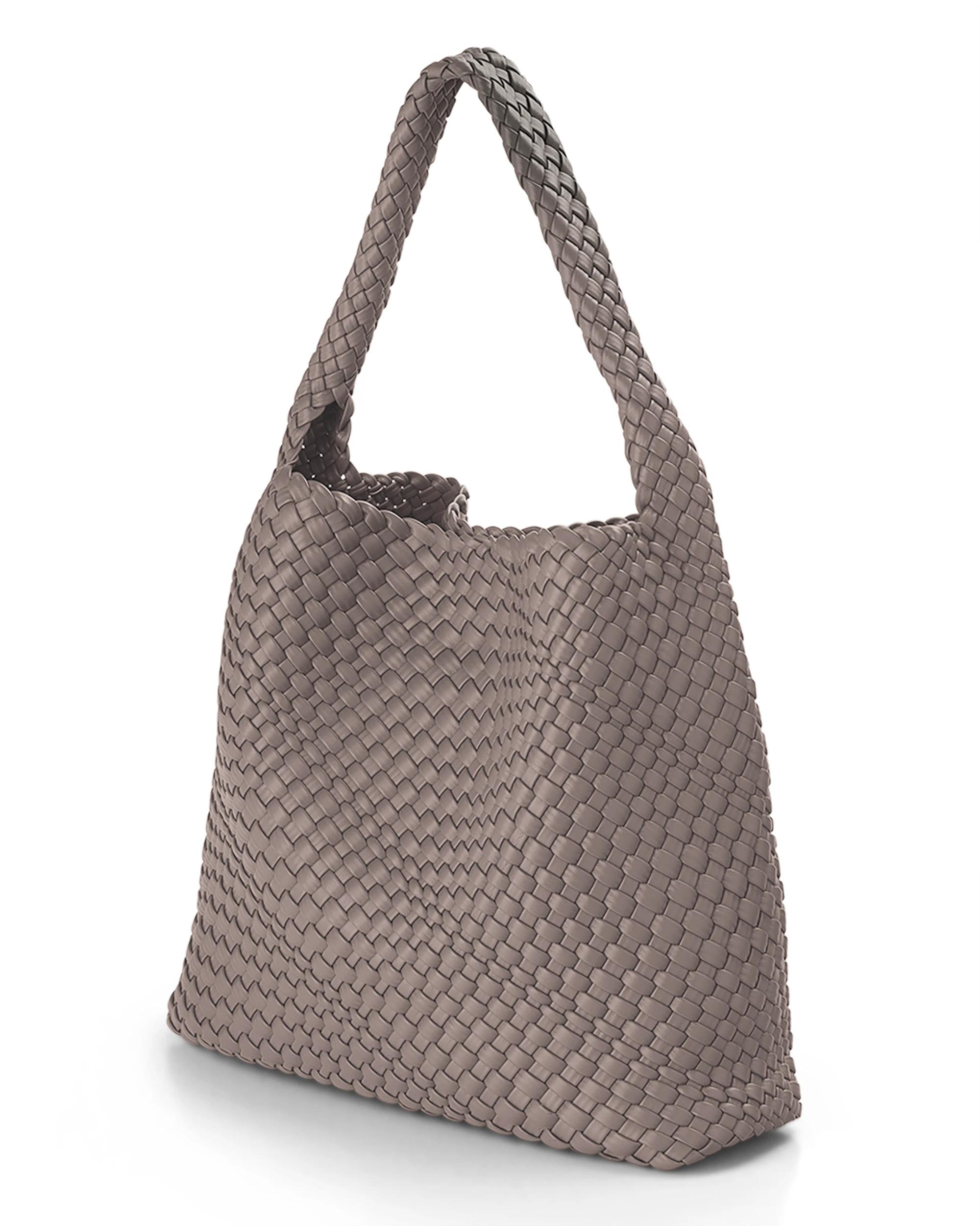 2 Madison Accessories Lydia Weave Large Hobo TAUPE, 2 of 6