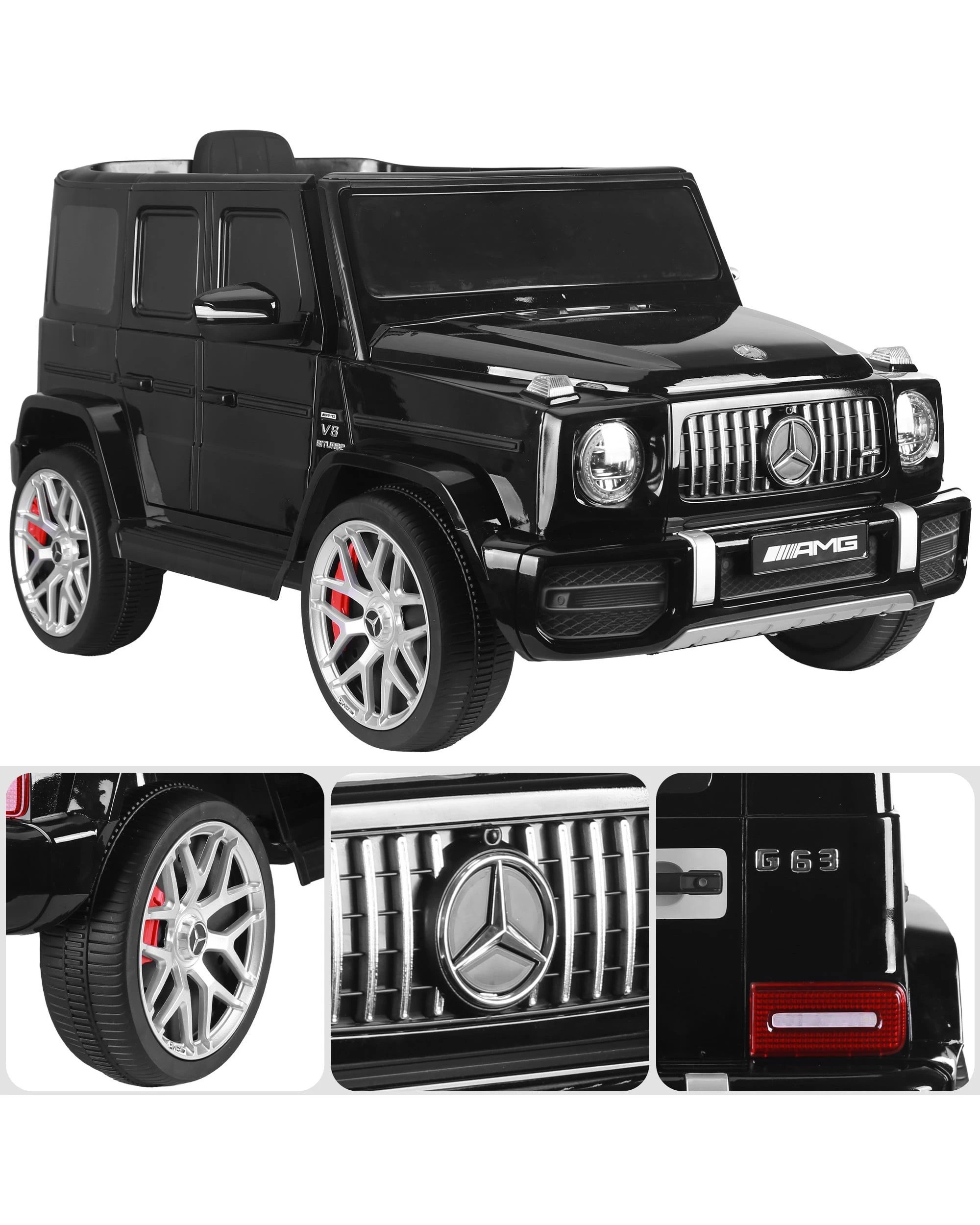 5 Kahuna Mercedes Benz AMG G63 Kids Electric Ride-On Car with Remote Control - Black, 5 of 6