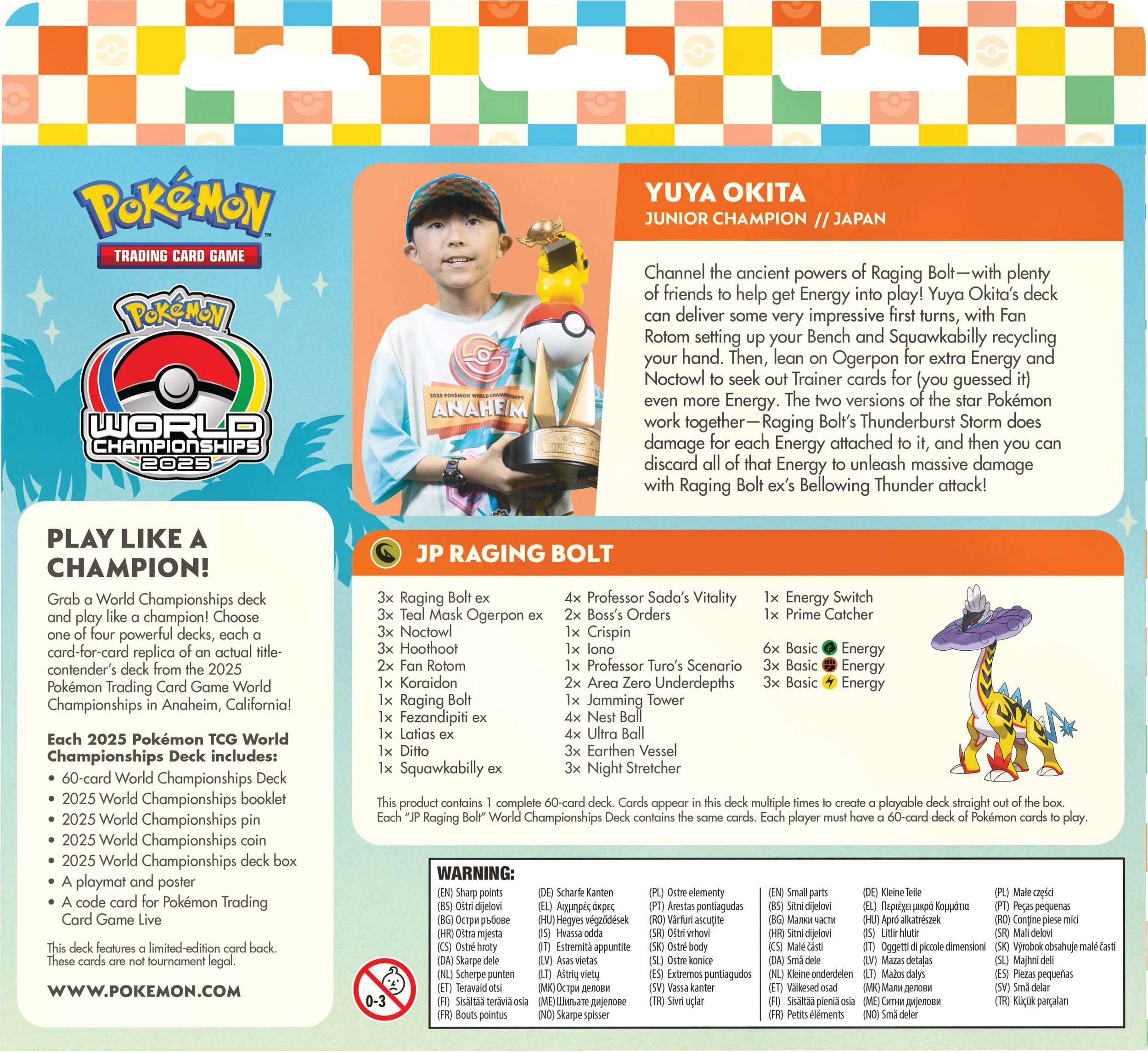 8 Pokemon Trading Card Game: 2025 World Championships Deck - Assorted, 8 of 10