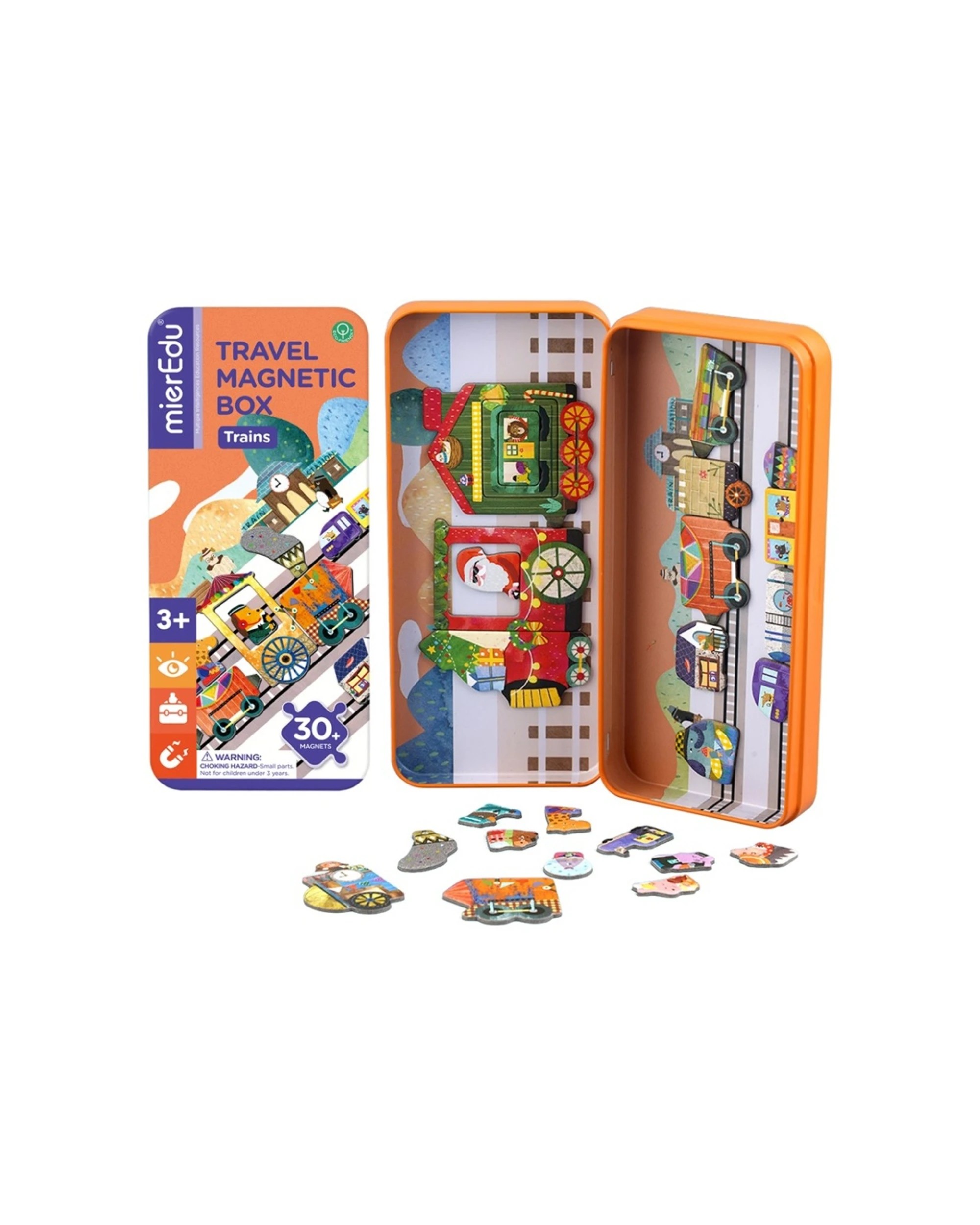 2 Mieredu Travel Magnetic Box Trains Kids Creative Learning Toy Set, 2 of 3