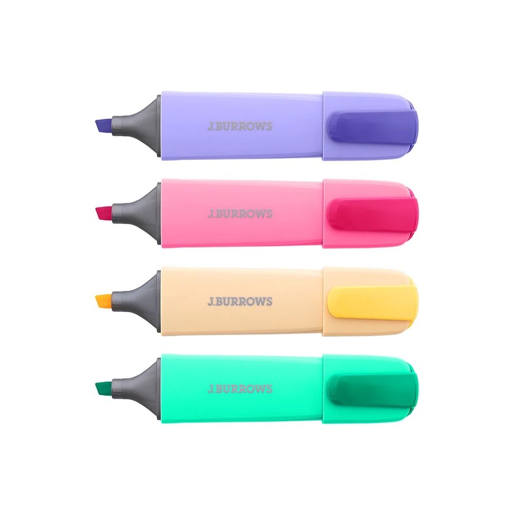 2 J.Burrows Chisel Highlighters Pastel 4 Pack, 2 of 4