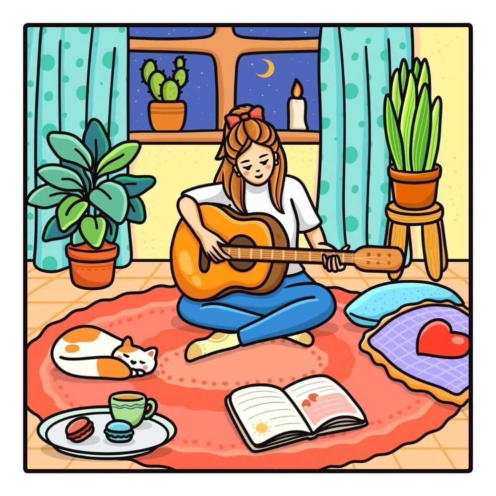 3 Bestie Moments Cute and Girly Colouring Book by Amelia Green - Book, 3 of 4