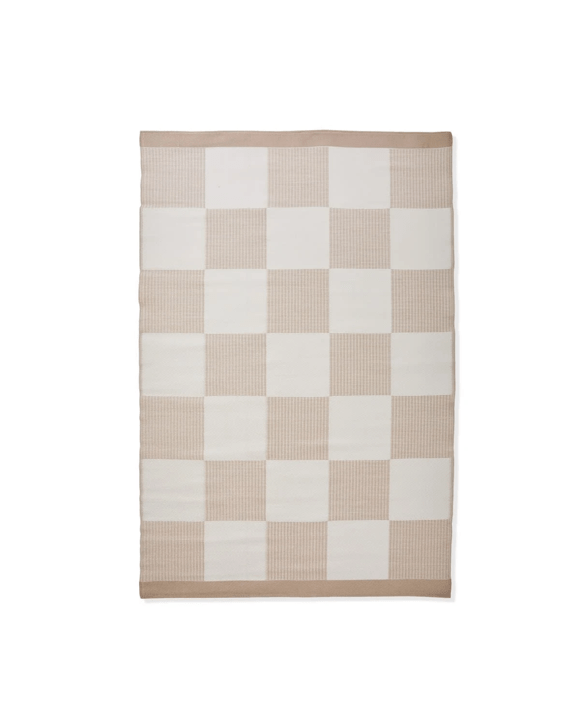 Check Outdoor Rug - Natural - 270cm x 180cm