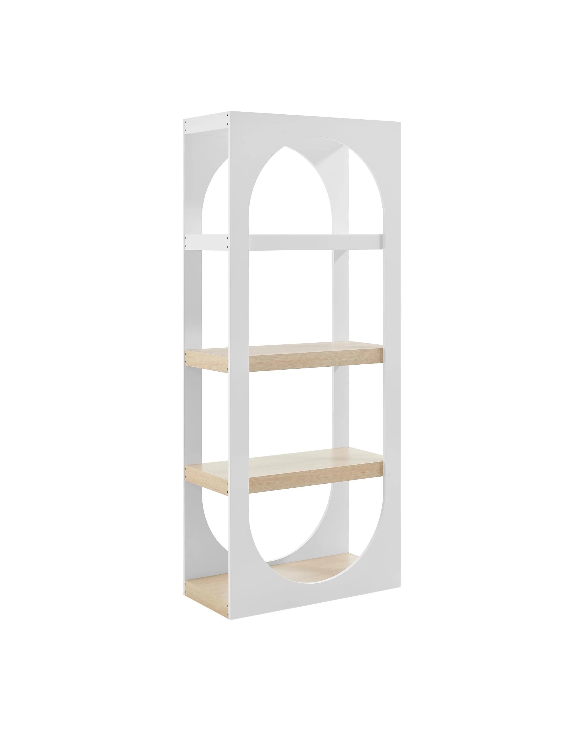 1 Kodu Bookcase Bookshelf Display Unit 4 Tier - White, 1 of 9
