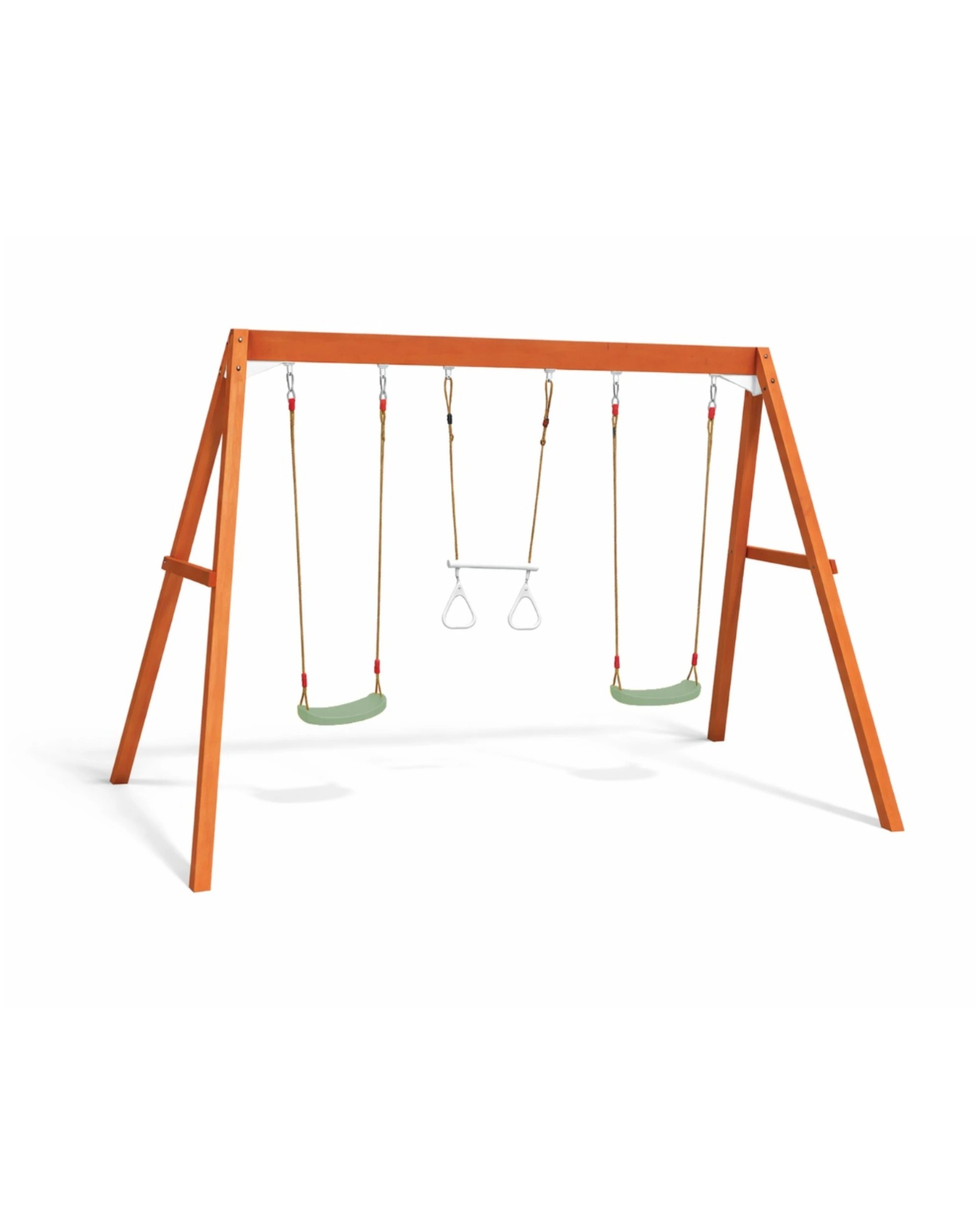 1 Hide & Seek Kids Waratah Timber Swing Set - Sage - Green, 1 of 4
