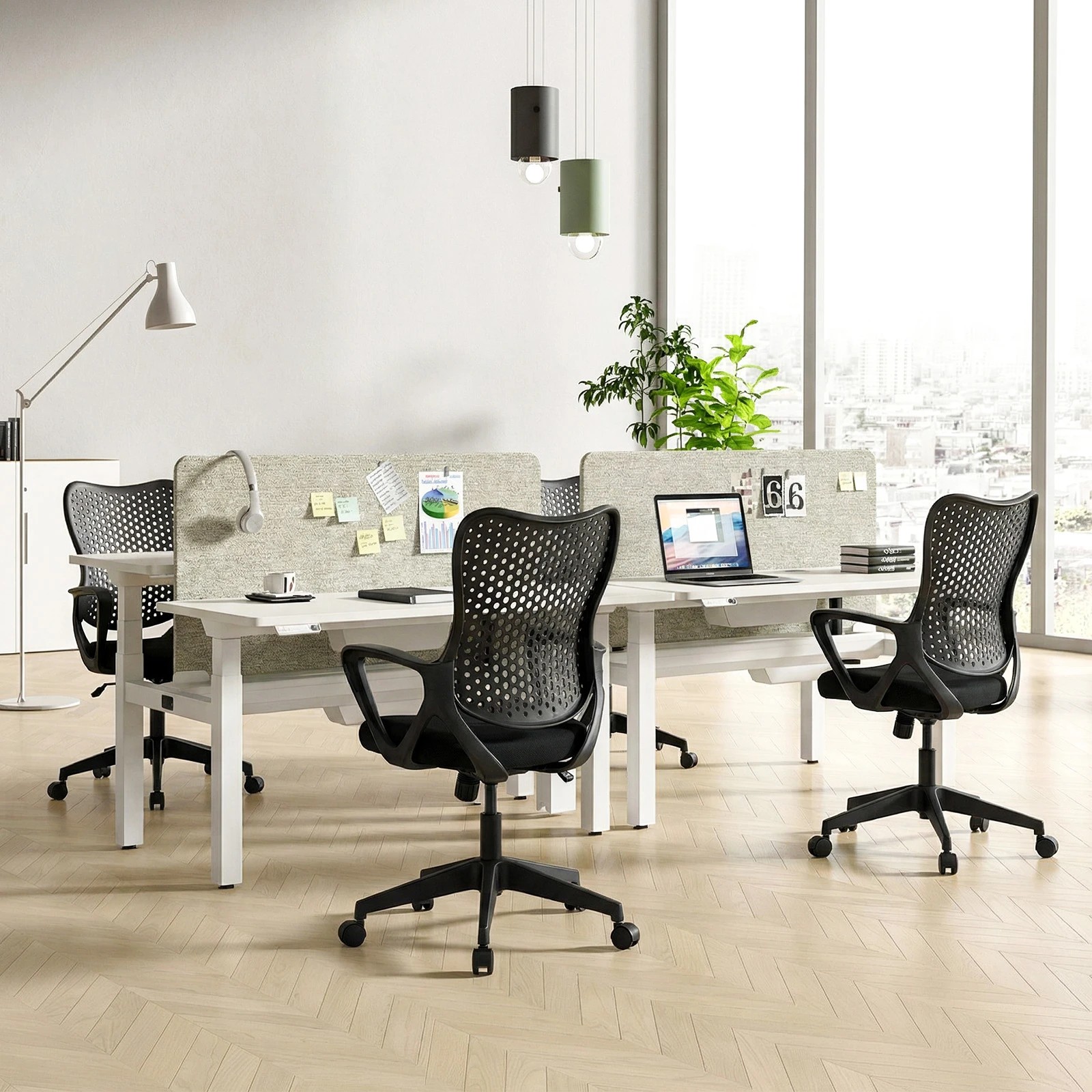 3 Costway Office Computer Desk Chair w/Butterfly Backrest Adjustable Swivel Task Chair, 3 of 4