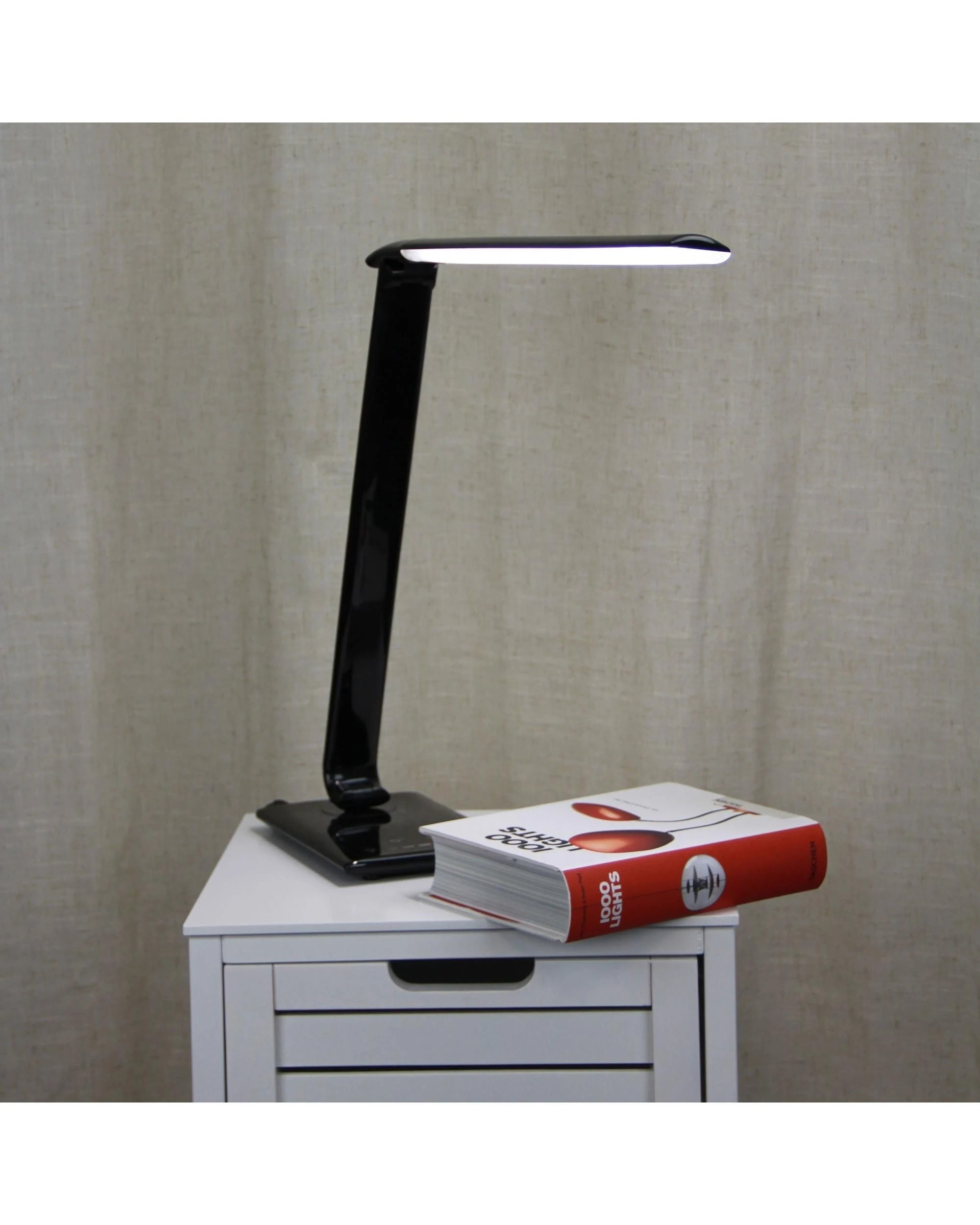 2 Oriel Lighting LUKE Touch-Dim LED Desk Lamp with USB Port, 9W, Adjustable Height, Black
 - black, 2 of 5
