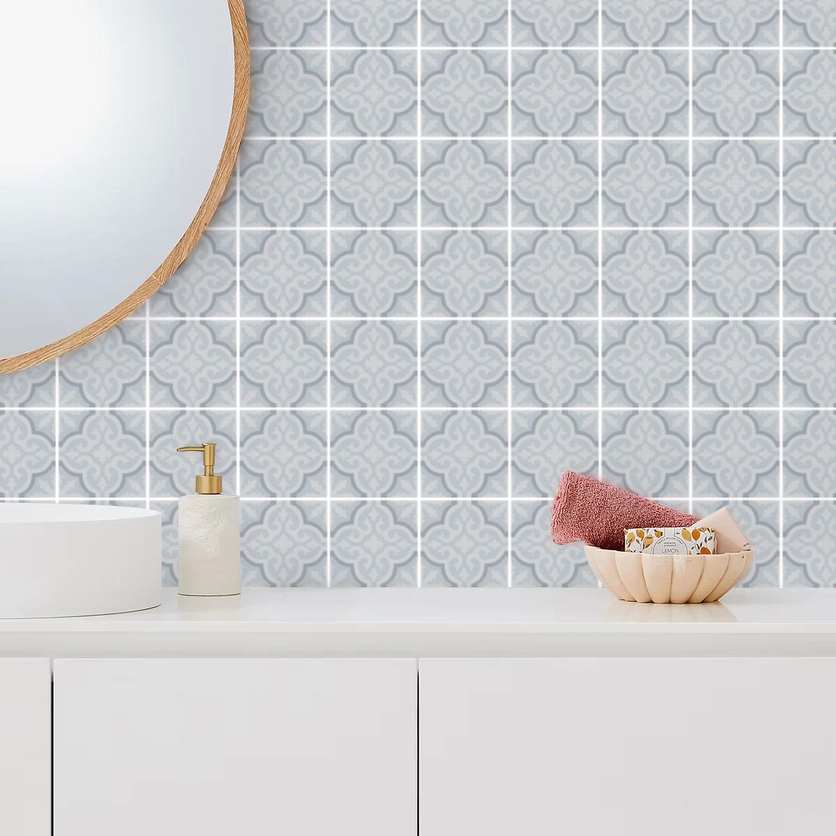 1 5 Pack Self Adhesive 3D Tiles - Mosaic, 1 of 5