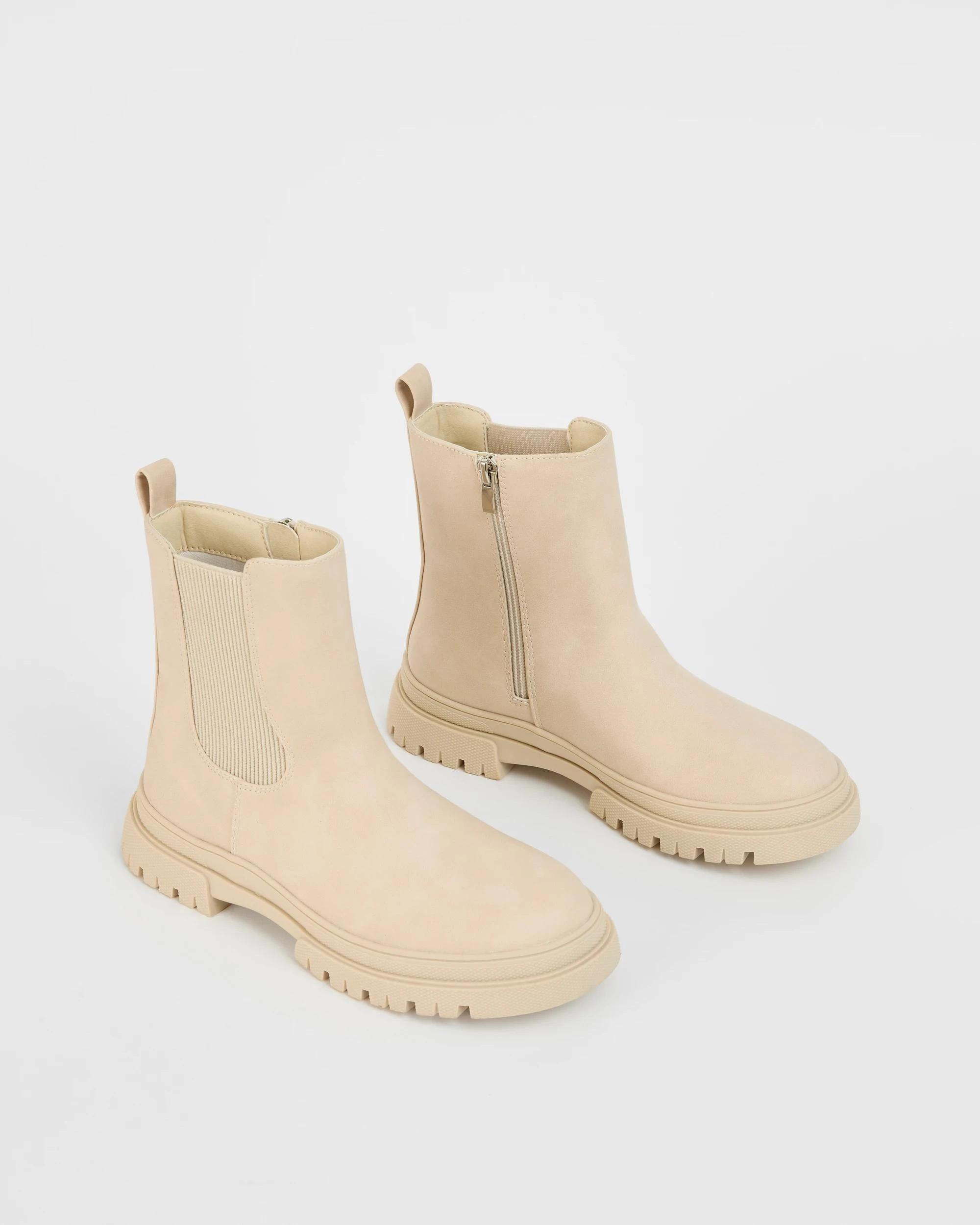 2 Target Kids Chunky Elastic Chelsea Boots STONE, 2 of 3