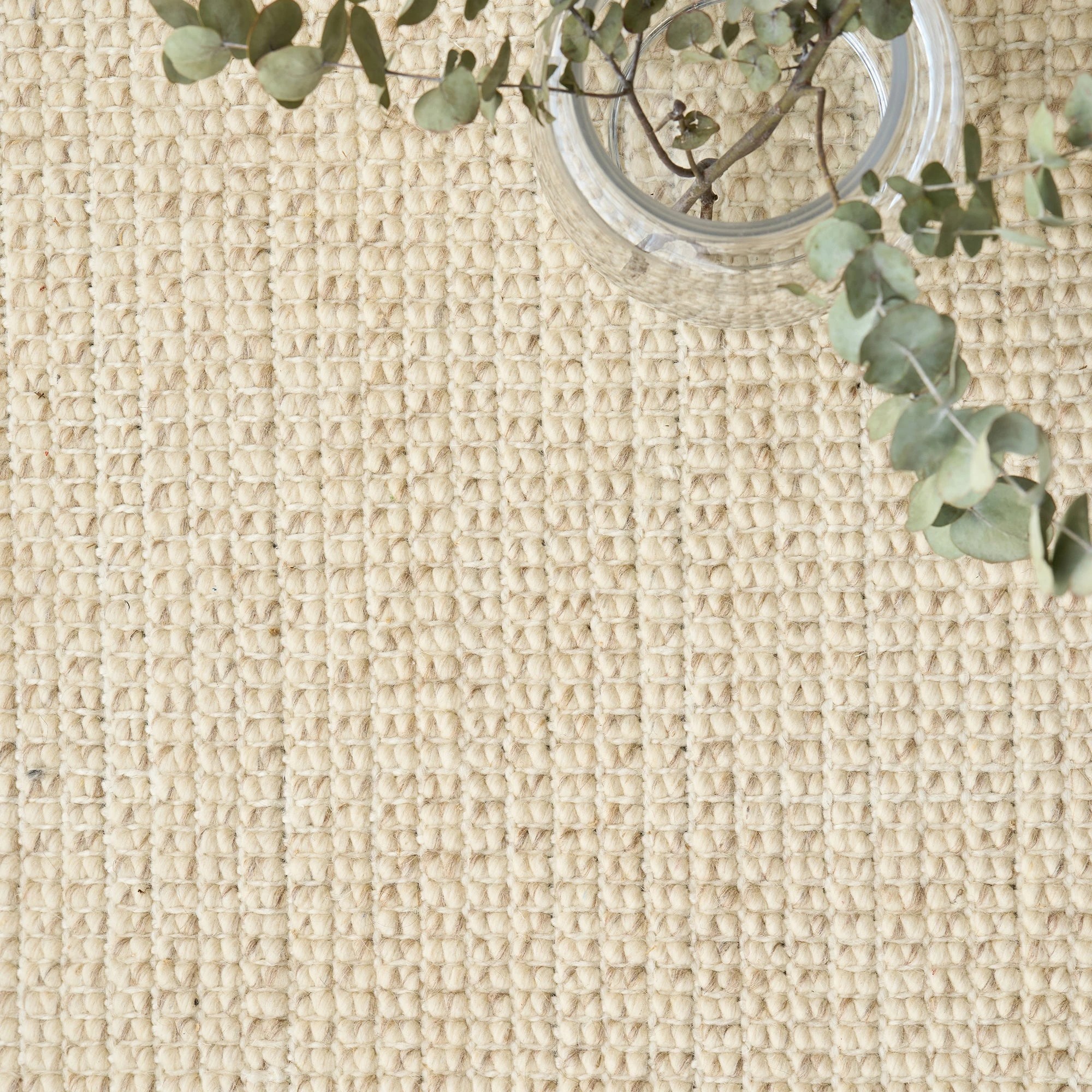 3 Common Ground Rugs Cadence Parker 280x190cm - Large Wool & Jute Rug - White, 3 of 7