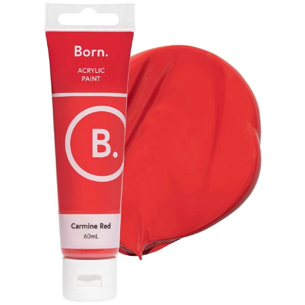 1 Born Acrylic Paint 60mL Carmine Red, 1 of 3