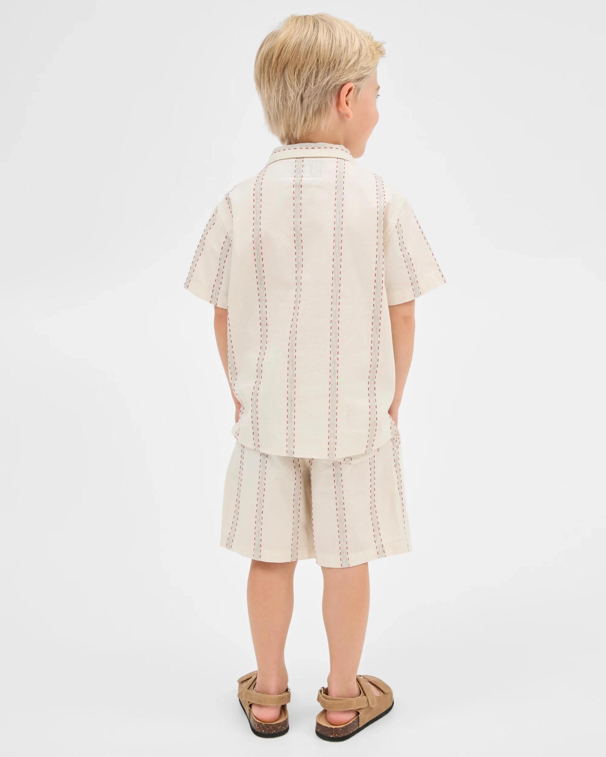 3 Target Australian Cotton Rich Shirt and Short Set RED + WHITE, 3 of 7