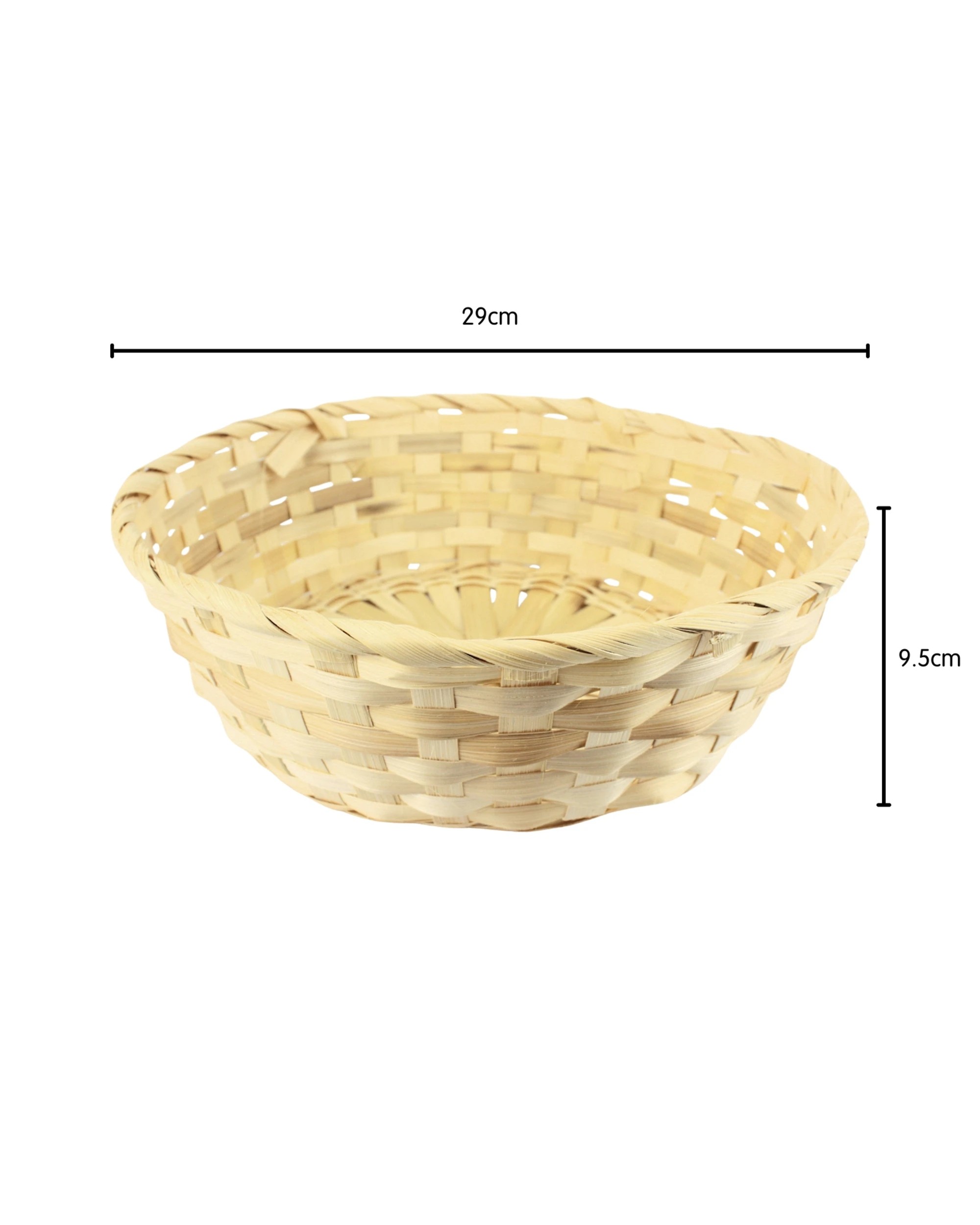 2 Party Maker Woven Large Round Gift Basket 29cm - Natural, 2 of 2