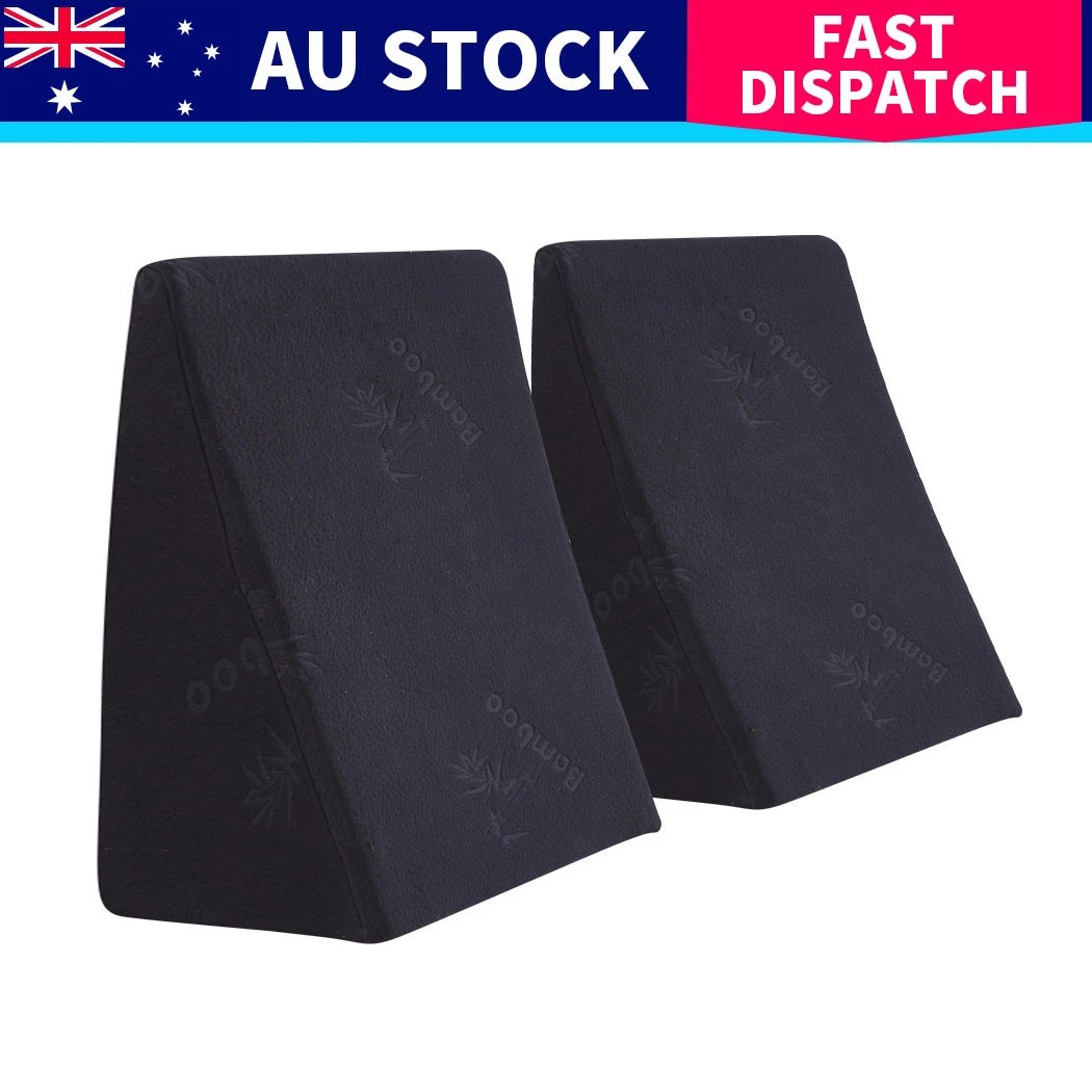 10 Dreamz Cool Gel Memory Foam Bed Wedge Pillow Cushion Neck Back Support Sleep With Cover, 10 of 10