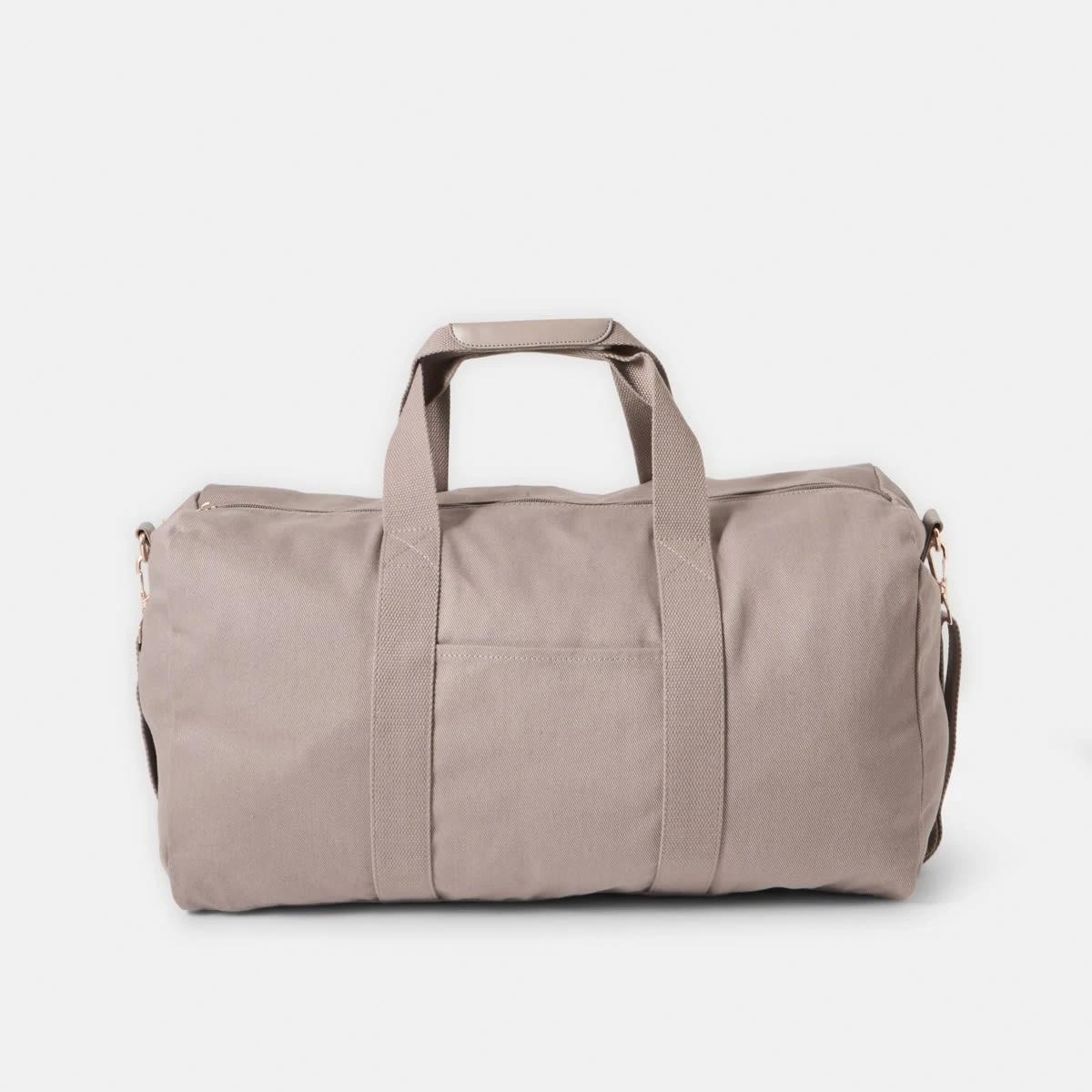 1 Canvas Weekender Bag Taupe Brn, 1 of 6