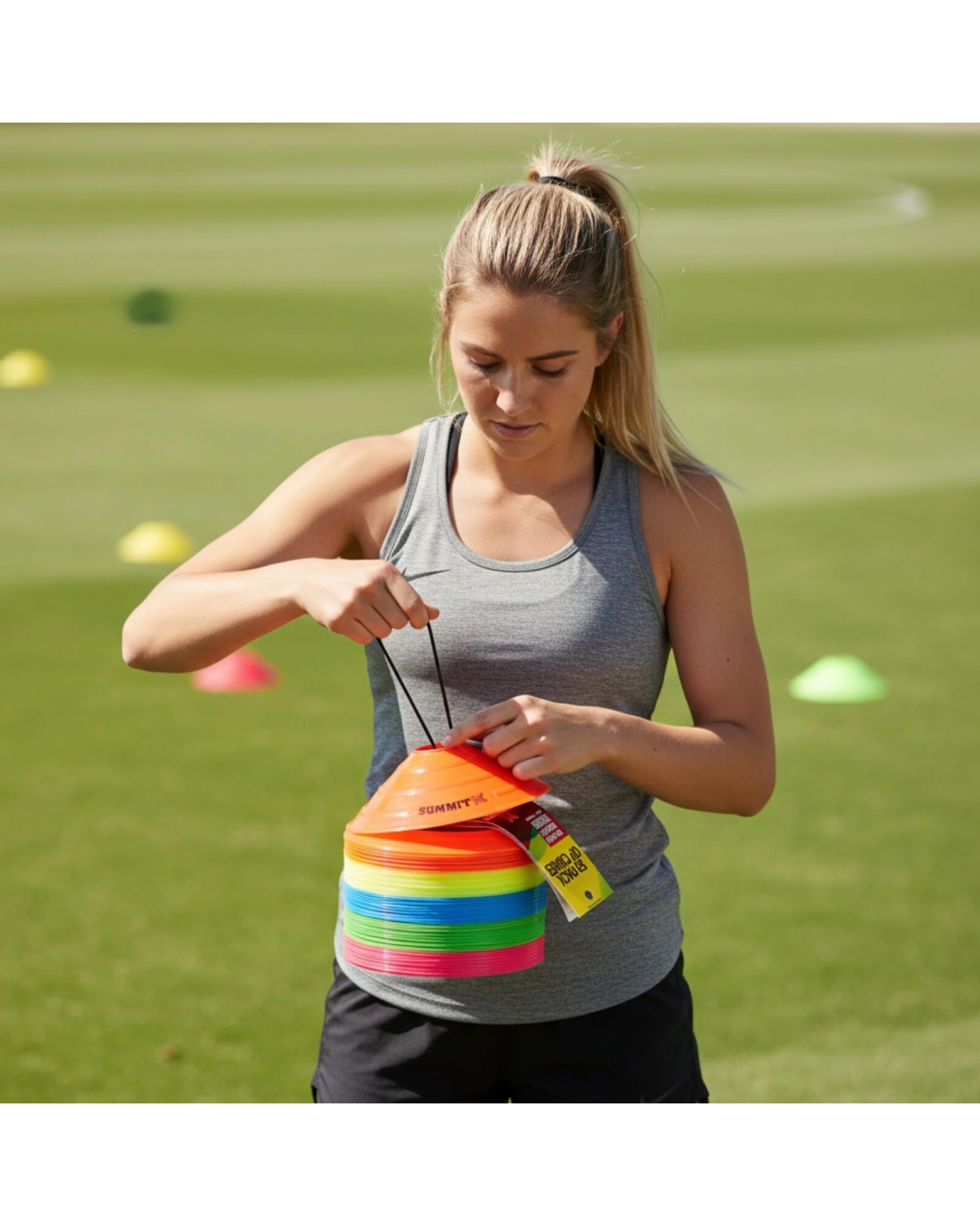 3 Summit 50x Fitness Exercise Sports Training Discs Markers Cones Soccer Rugby Agility, 3 of 4