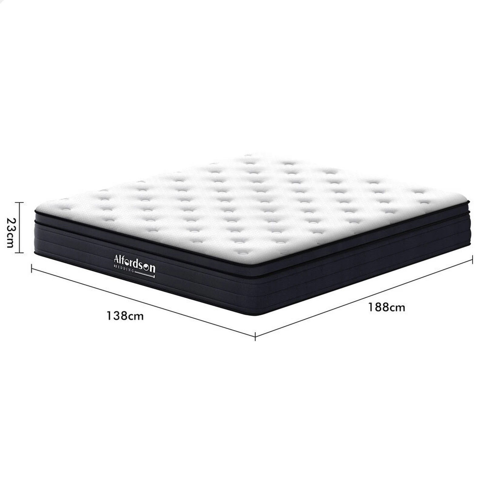 7 Alfordson Mattress Euro Top Spring Foam Bedding 23CM Medium Firm - Double Bed, 7 of 10