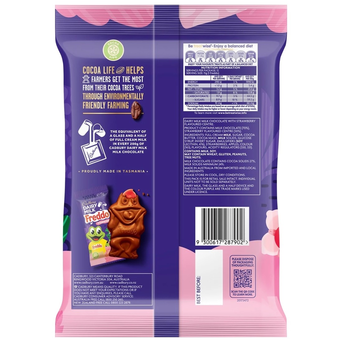 2 12 Piece Cadbury Dairy Milk Freddo Strawberry 180g, 2 of 2