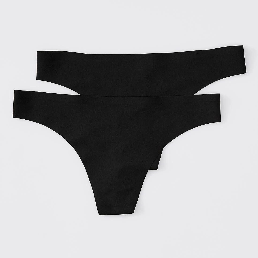 3 Target 2 Pack Bonded No Show G-String Briefs BLACK, 3 of 6