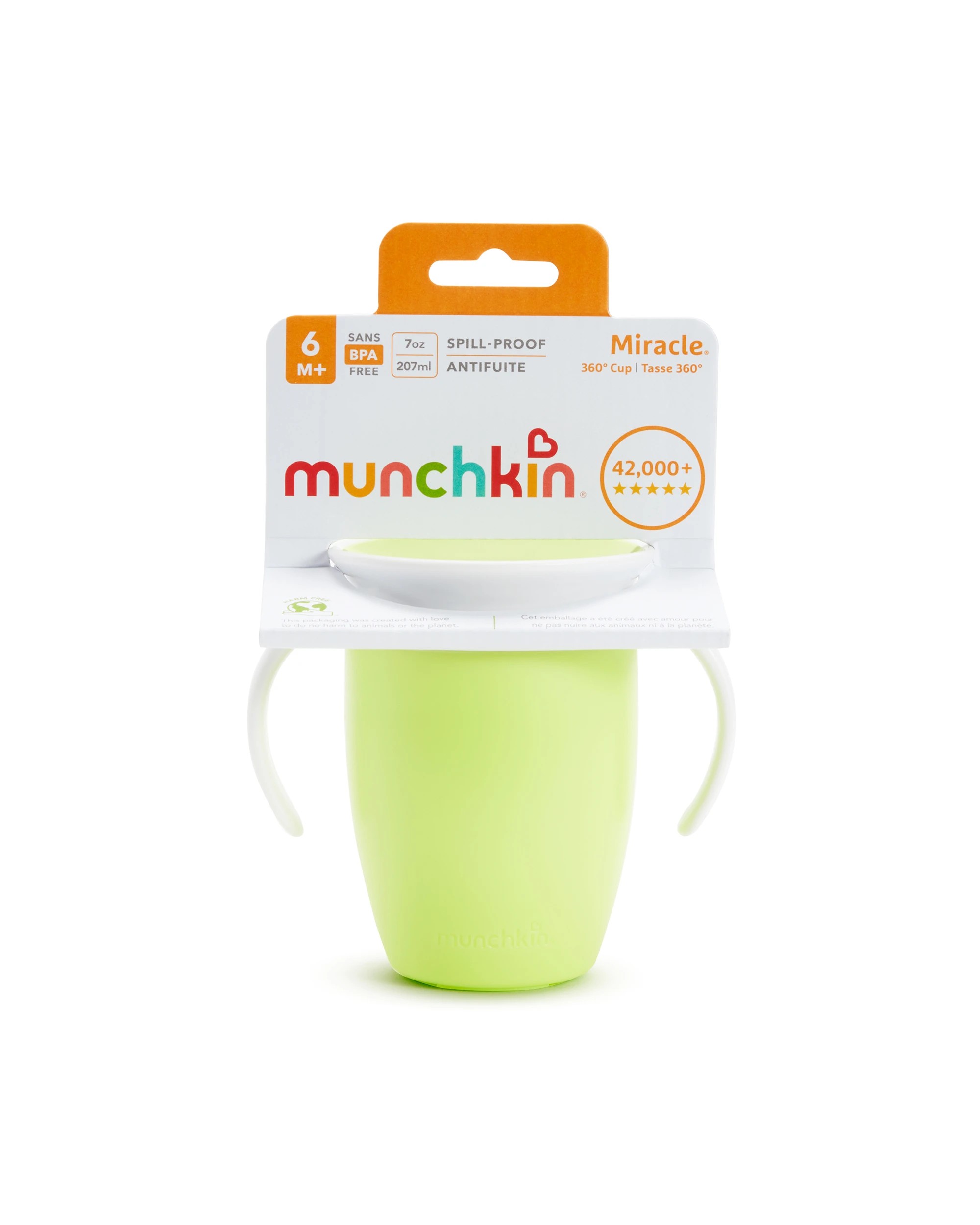 5 Munchkin Miracle 360 Anti-Spill Trainer Cup 7oz Easy To Clean 6 Months - Green, 5 of 5