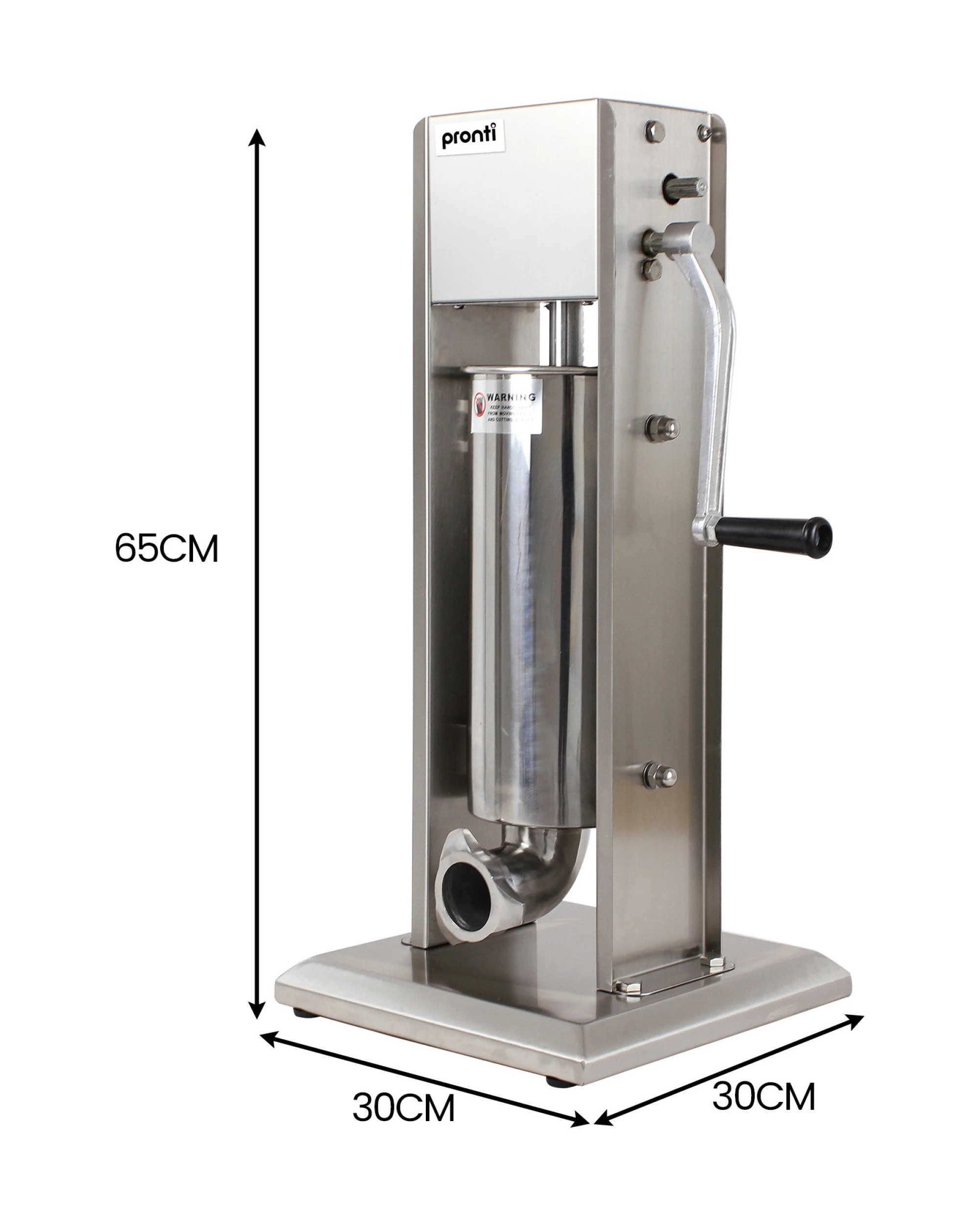3 Pronti 5l Stainless Steel Vertical Sausage Stuffer, 3 of 10