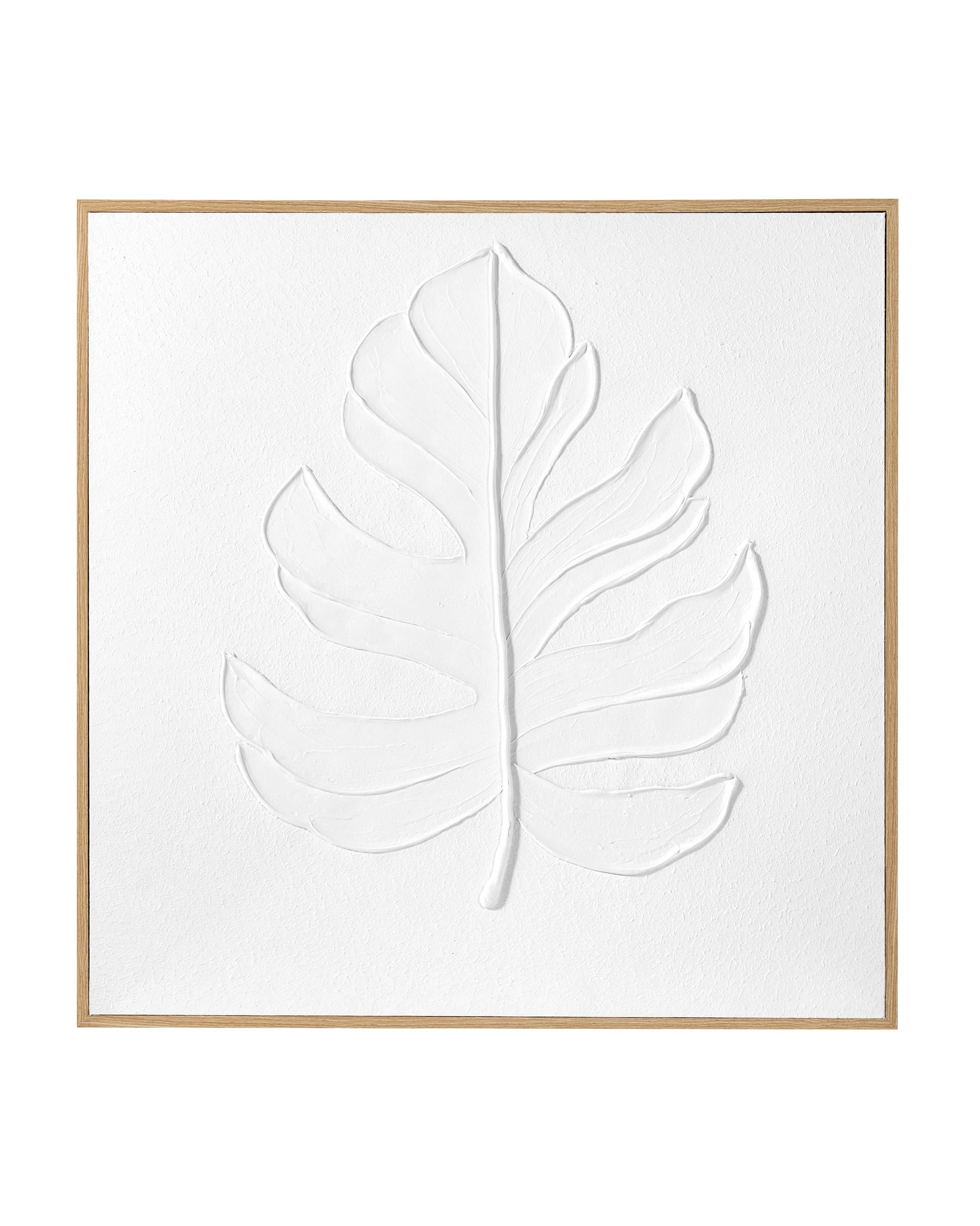 1 Textured Leaf Framed Canvas - 80cm x 80cm, 1 of 5