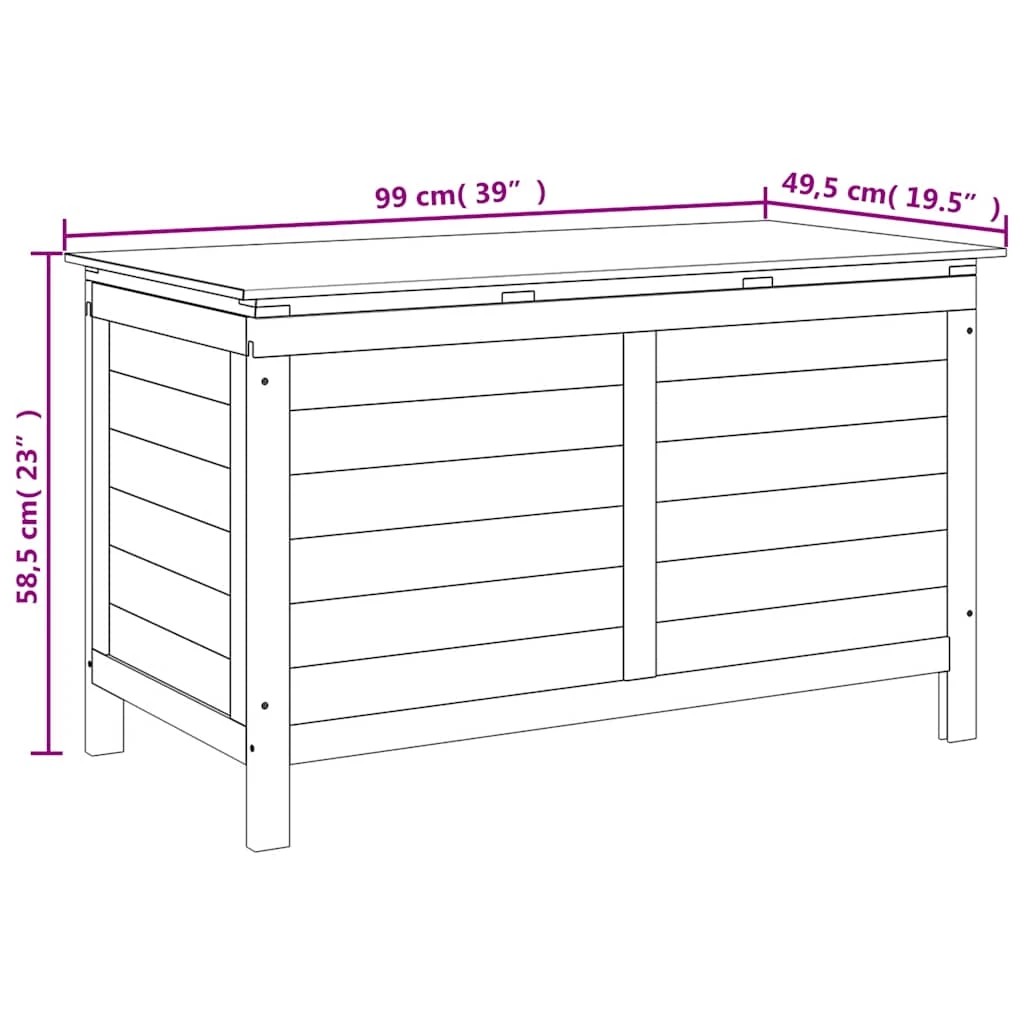8 vidaXL garden storage box Ample Storage - White, 8 of 9