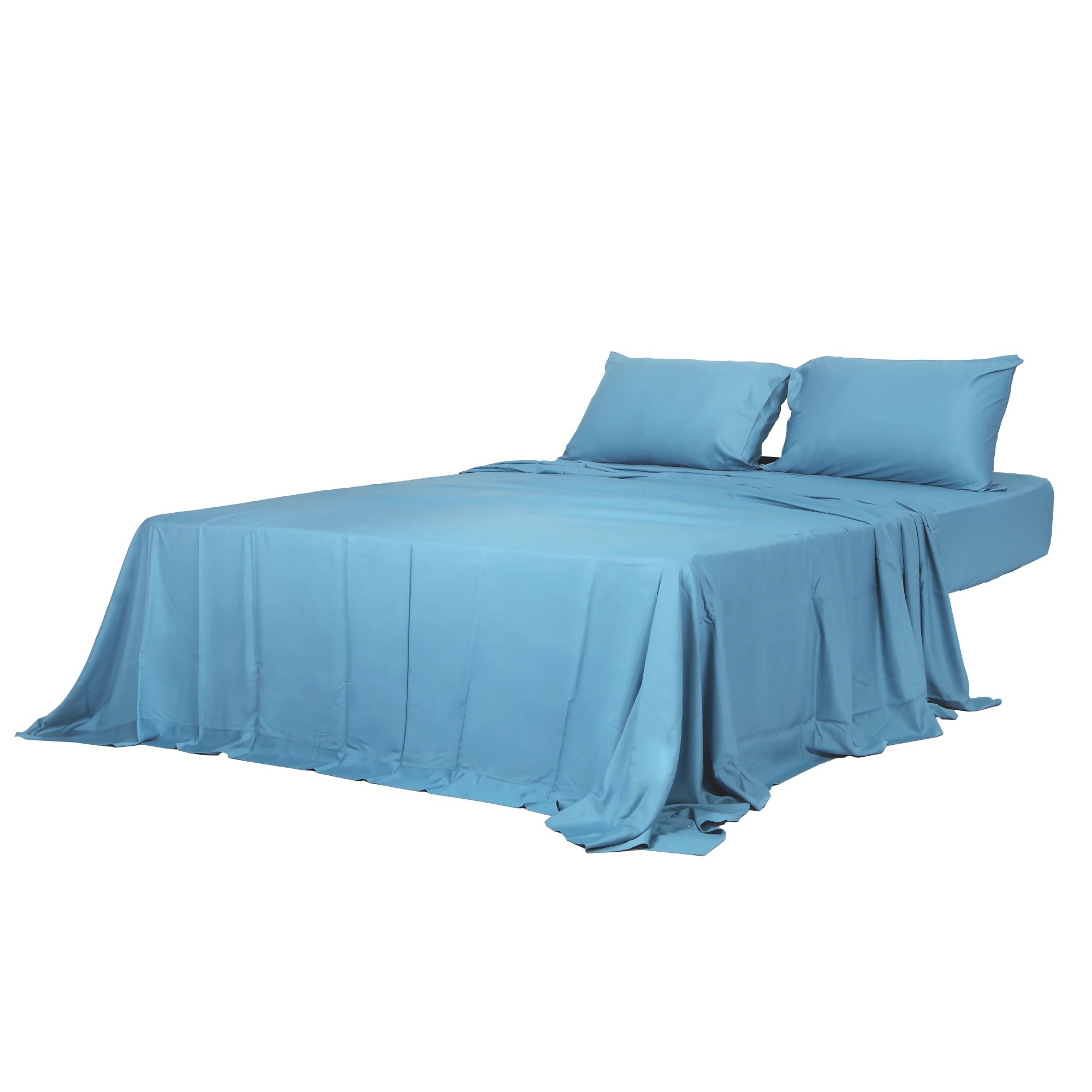 1 Dreamz King Blue Bamboo Fitted Sheet Set
 - King Bed
 - King Bed
 - King Bed, 1 of 3