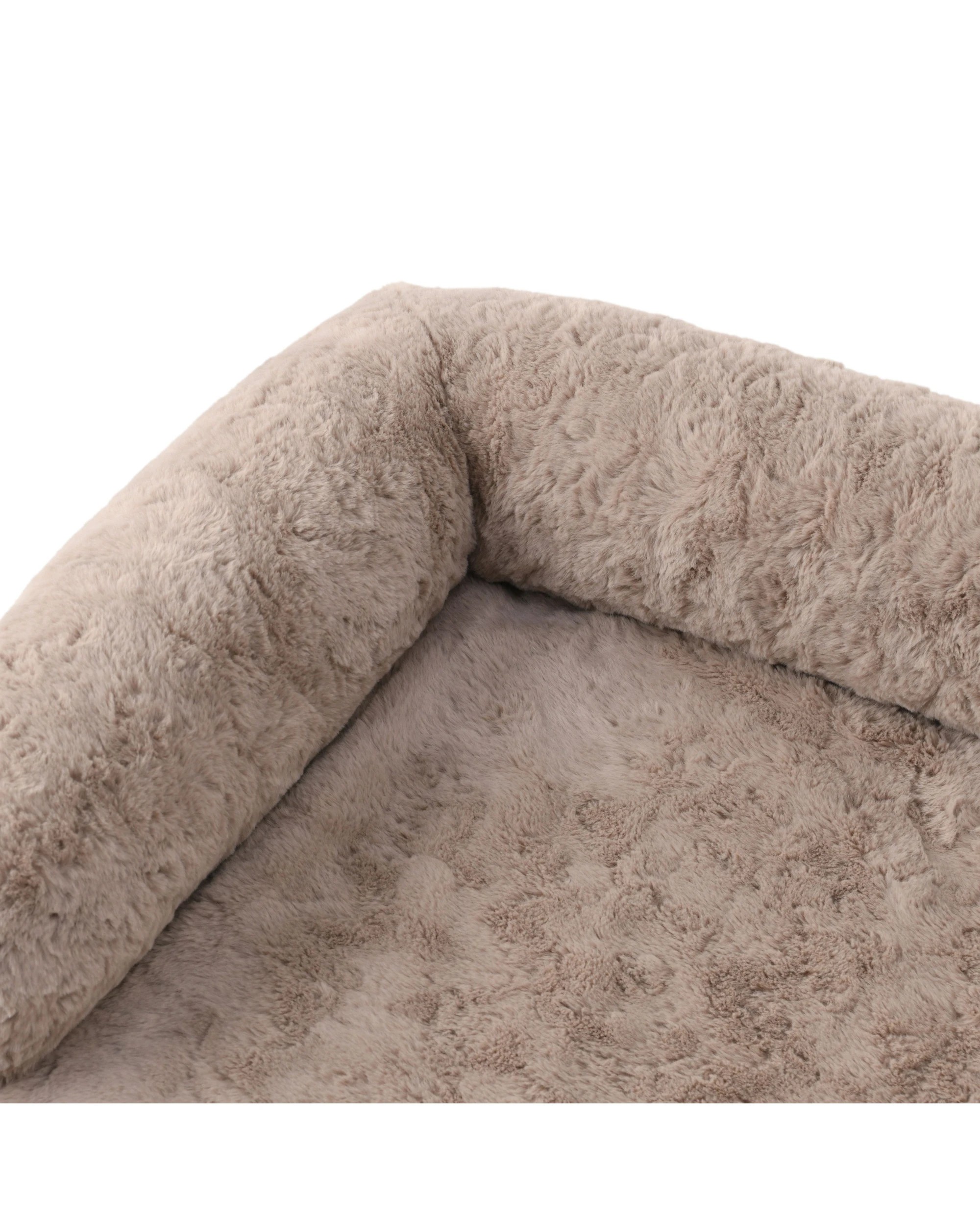 6 Charlie's VIP Lush Faux Fur Bolster Sofa Protector Calming Dog Bed Large - Natural, 6 of 8