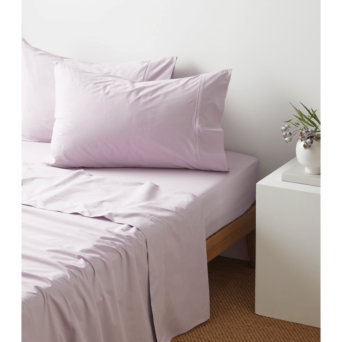 1 Target Australian Cotton 250 Thread Count Pillowcases 2 Pack
 - Queen Bed
 - Purple, 1 of 1