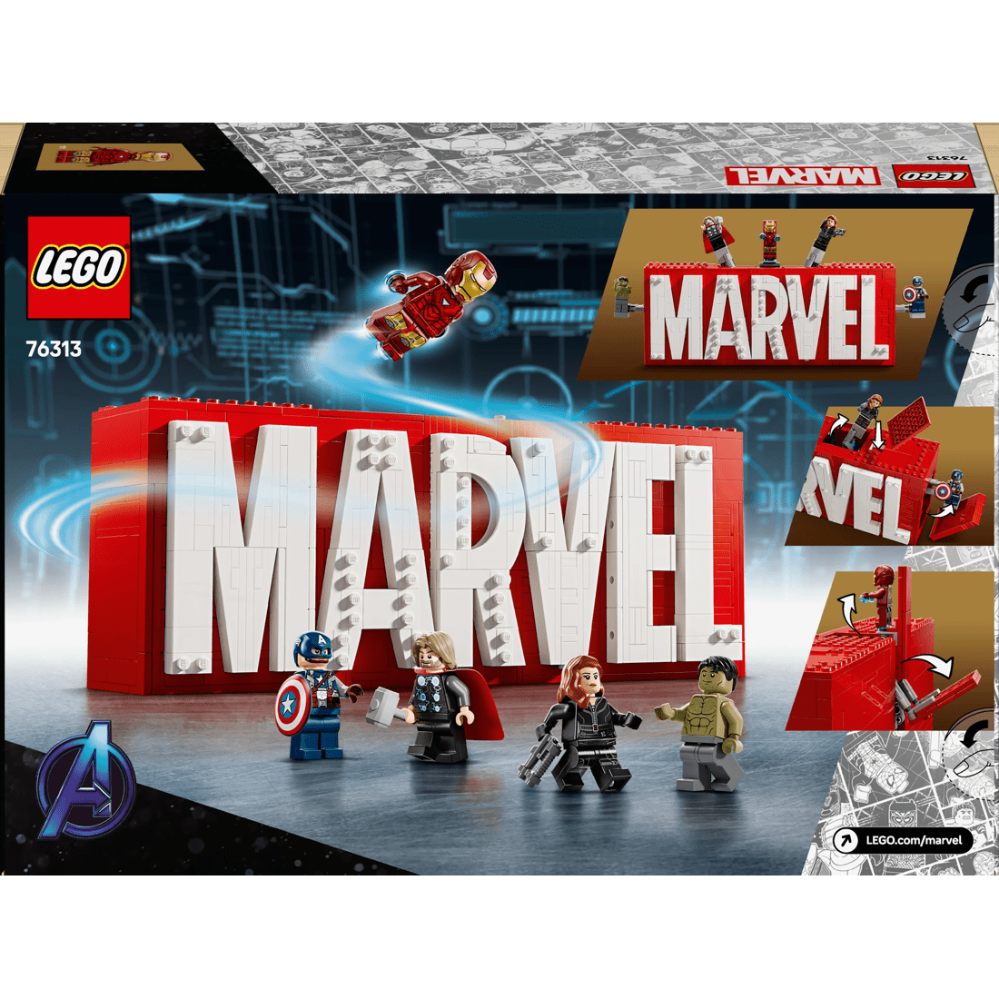 11 LEGO Marvel: Marvel Logo & Minifigures 76313, 11 of 11