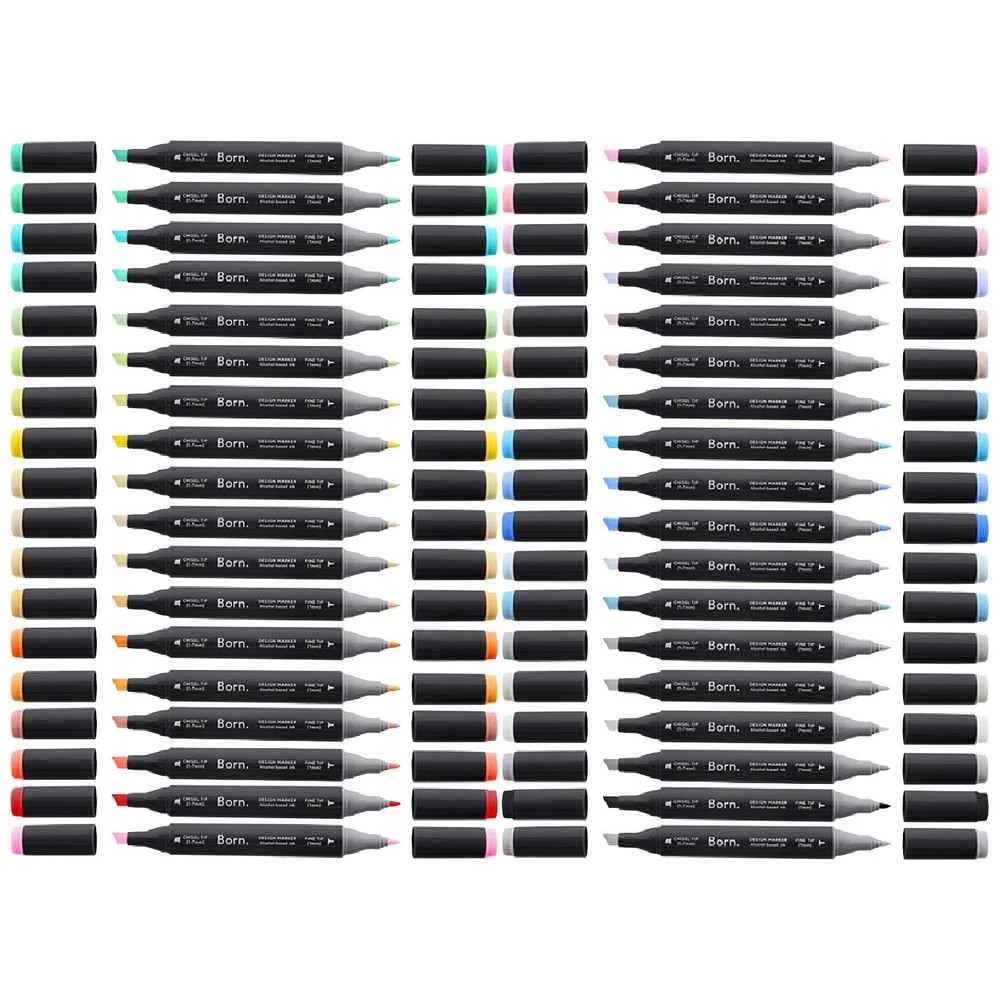 4 Born Professional Dual-Tip Artist Markers Assorted 36 Pack, 4 of 4