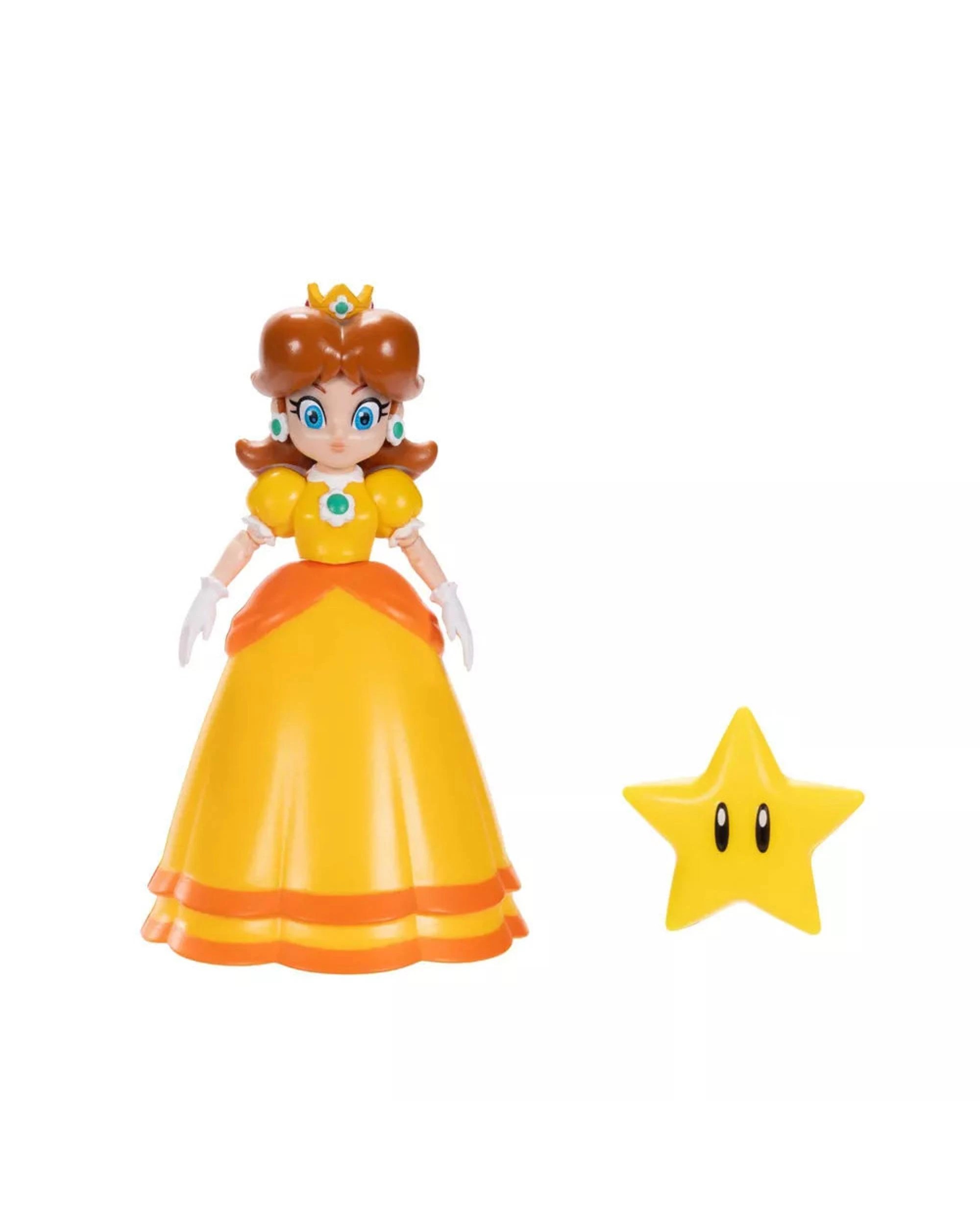 2 World Of Nintendo Super Mario 4 inch Figure Daisy With Super Star, 2 of 5