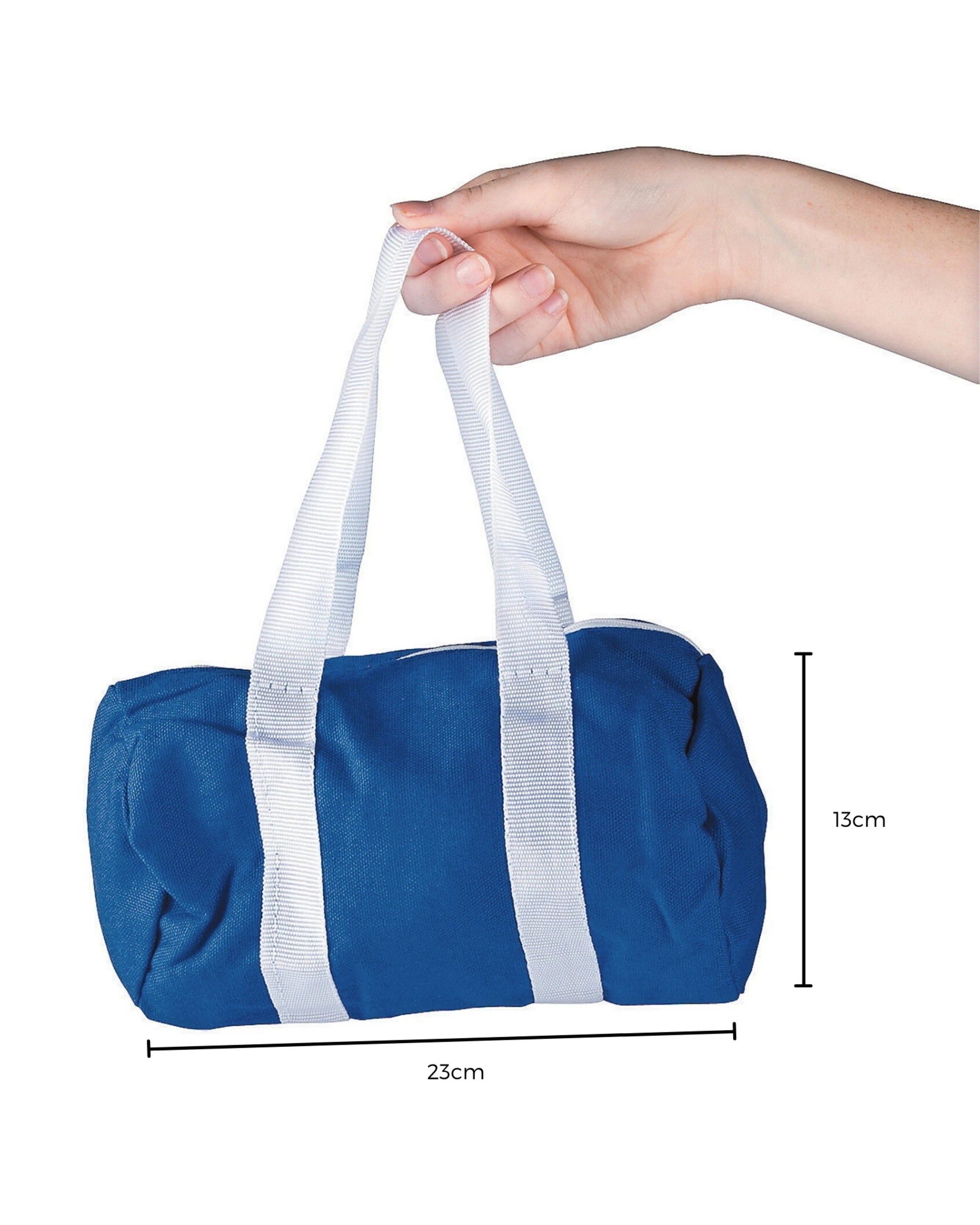 2 Oriental Trading Bright Canvas Small Duffle Bags Pack of 12 - Multi, 2 of 2