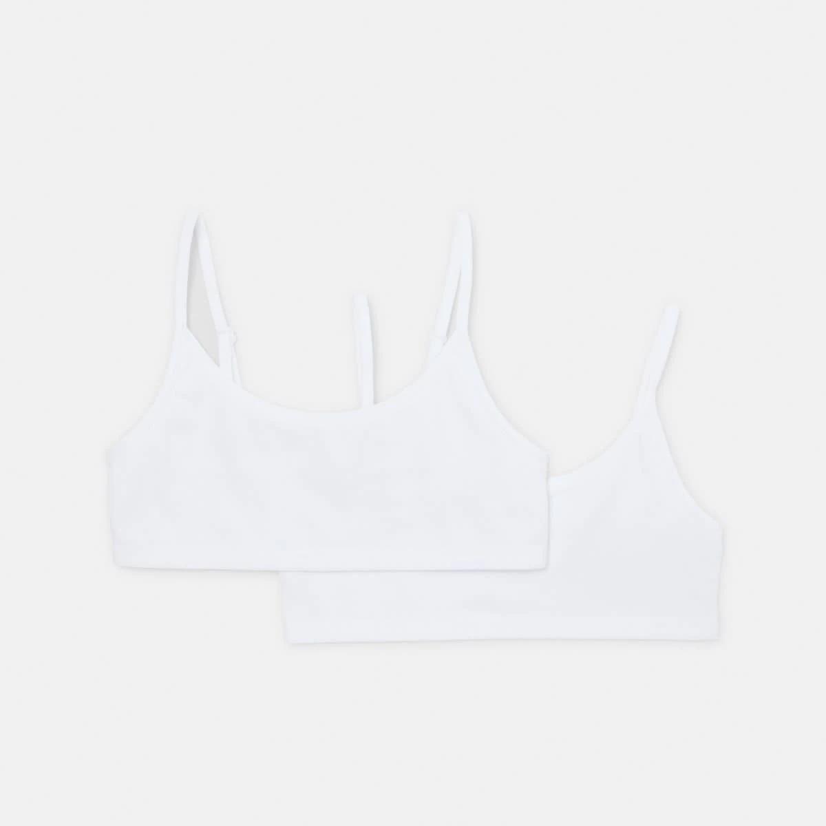1 2 Pack Everyday Crop Top WHITE, 1 of 3