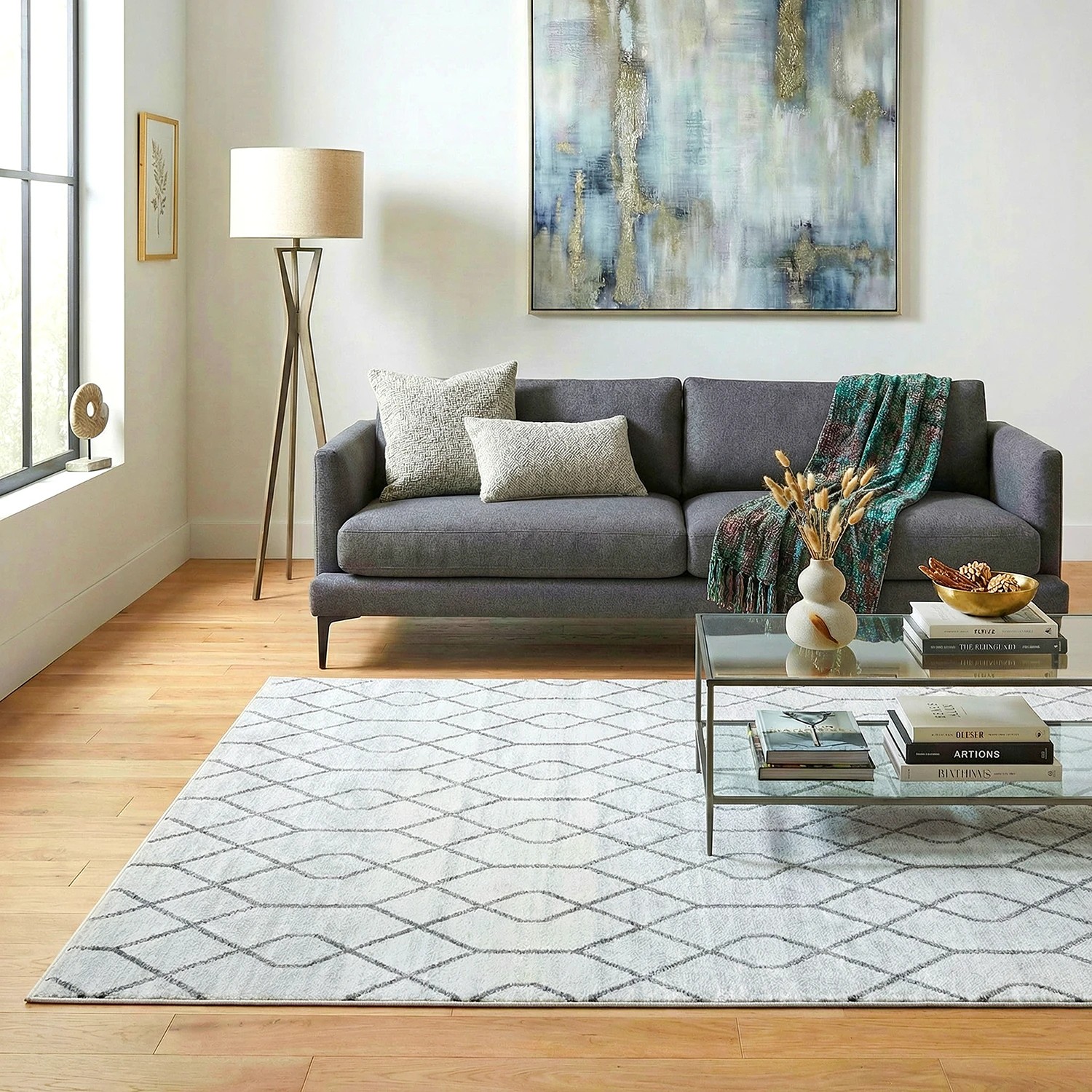 1 Common Ground Rugs Elysium Hailey 330x240cm - Extra Large Power Loomed Pet Friendly Floor Rug - Natural, 1 of 9