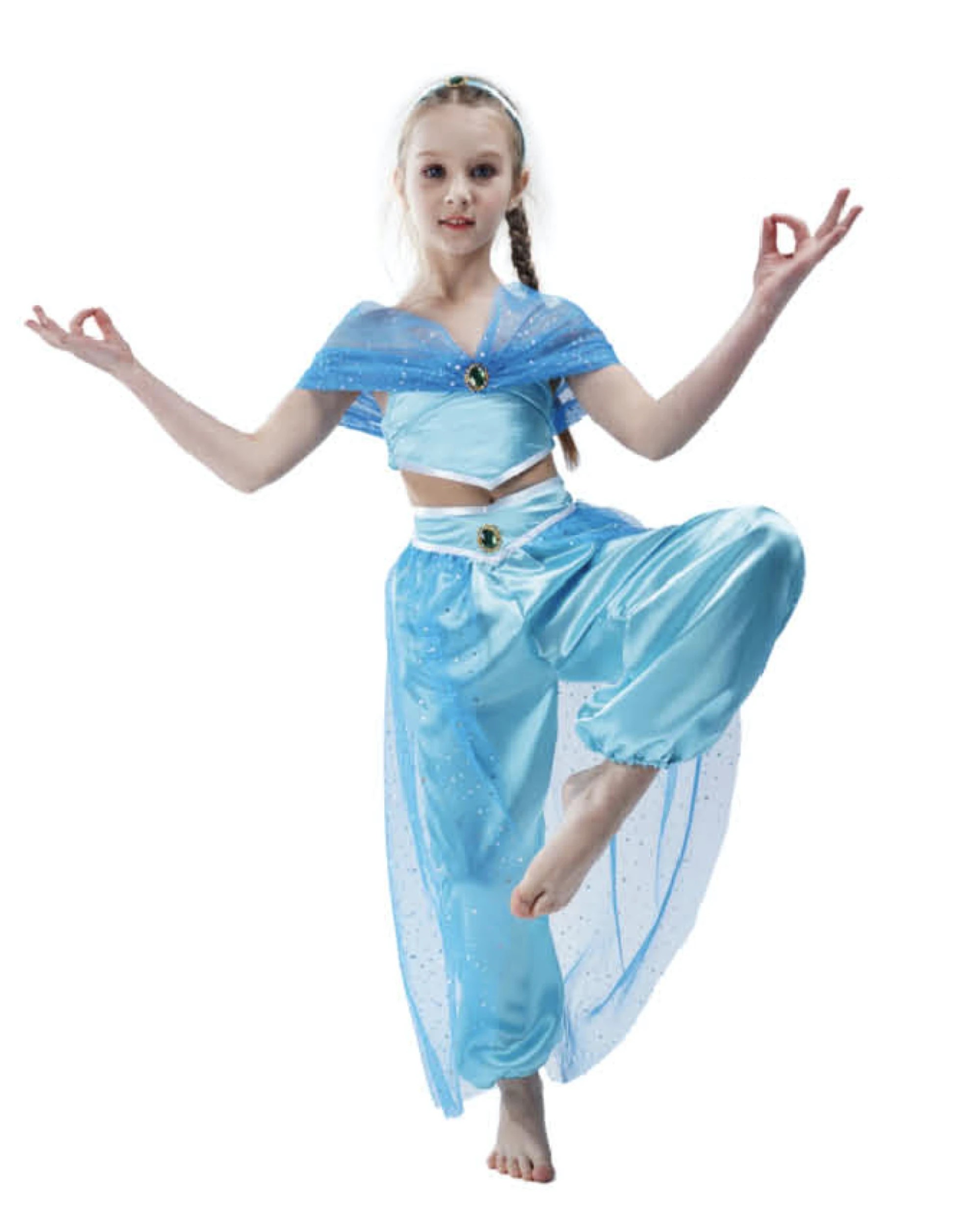 1 BR Costumes Girls Arabian Princess Jasmine Costume for Book Week, 1 of 3